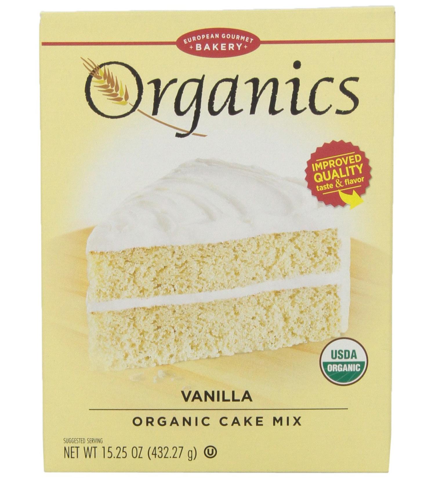 Organic Vanilla Cake Mix - European Gourmet Bakery, 15.25 oz | Bake Delicious Treats - Buy Online on SooperMarket.com