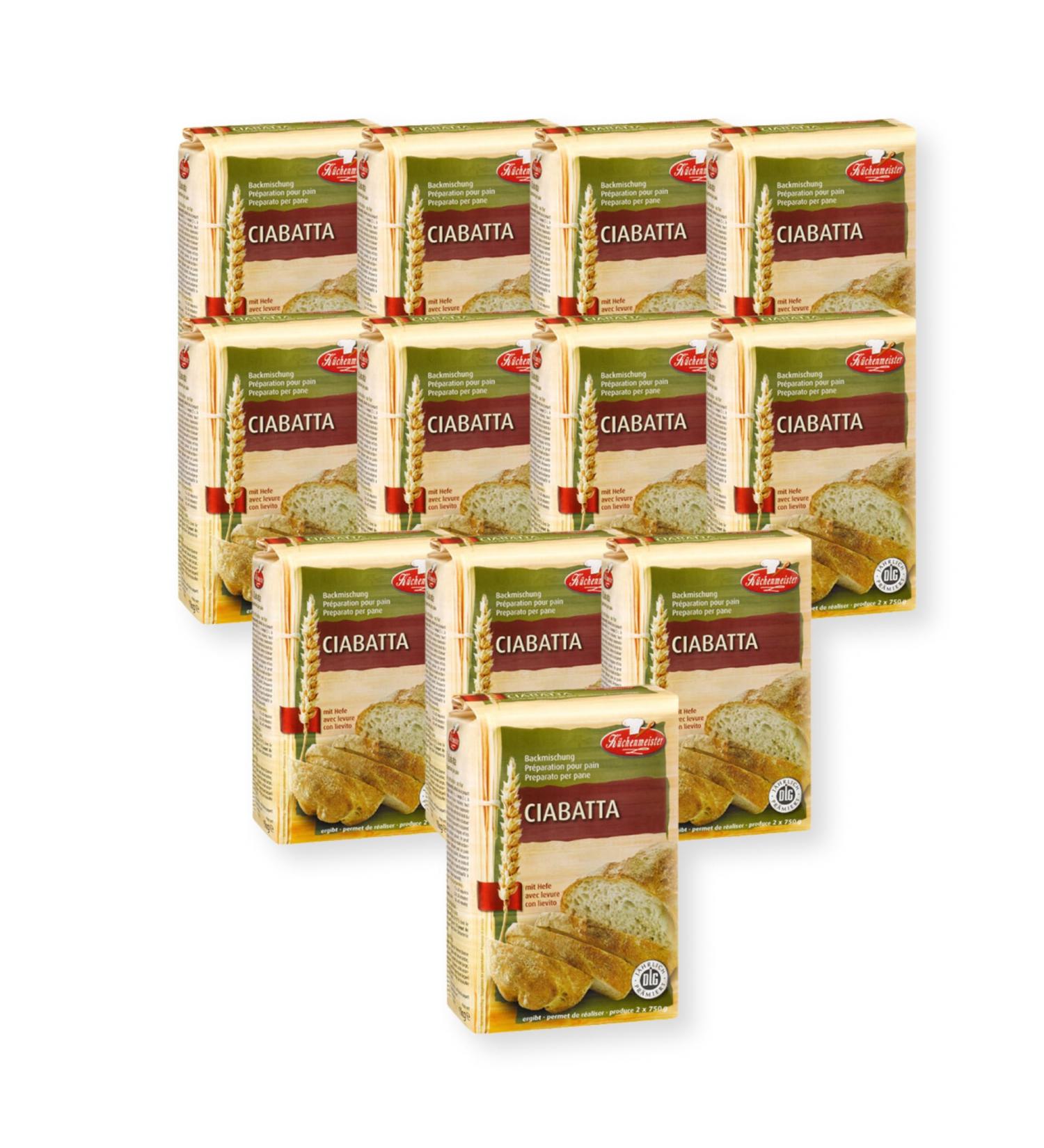 BIELMEIER 12 KG KCHENMEISTER Ciabatta Bread Baking Mix | 1 KG Packs by Frießinger Mhle - Premium International Shipping - Buy Online on SooperMarket.com