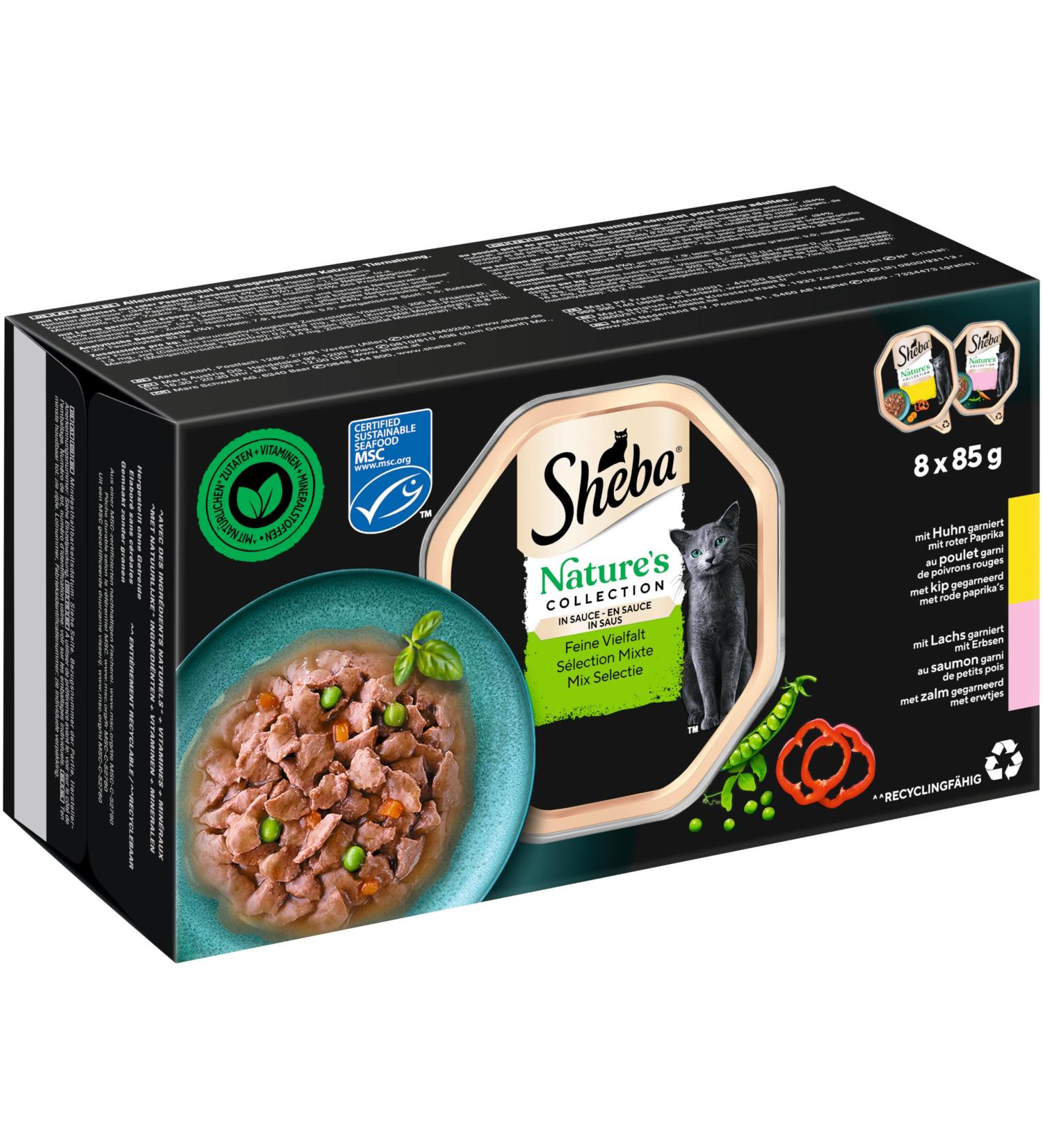 Sheba Nature's Collection in Sauce - 32 x 85g Finest Katznass Futter - MSC Certified - Premium Variety Pack (2.72 kg) - Buy Online on SooperMarket.com