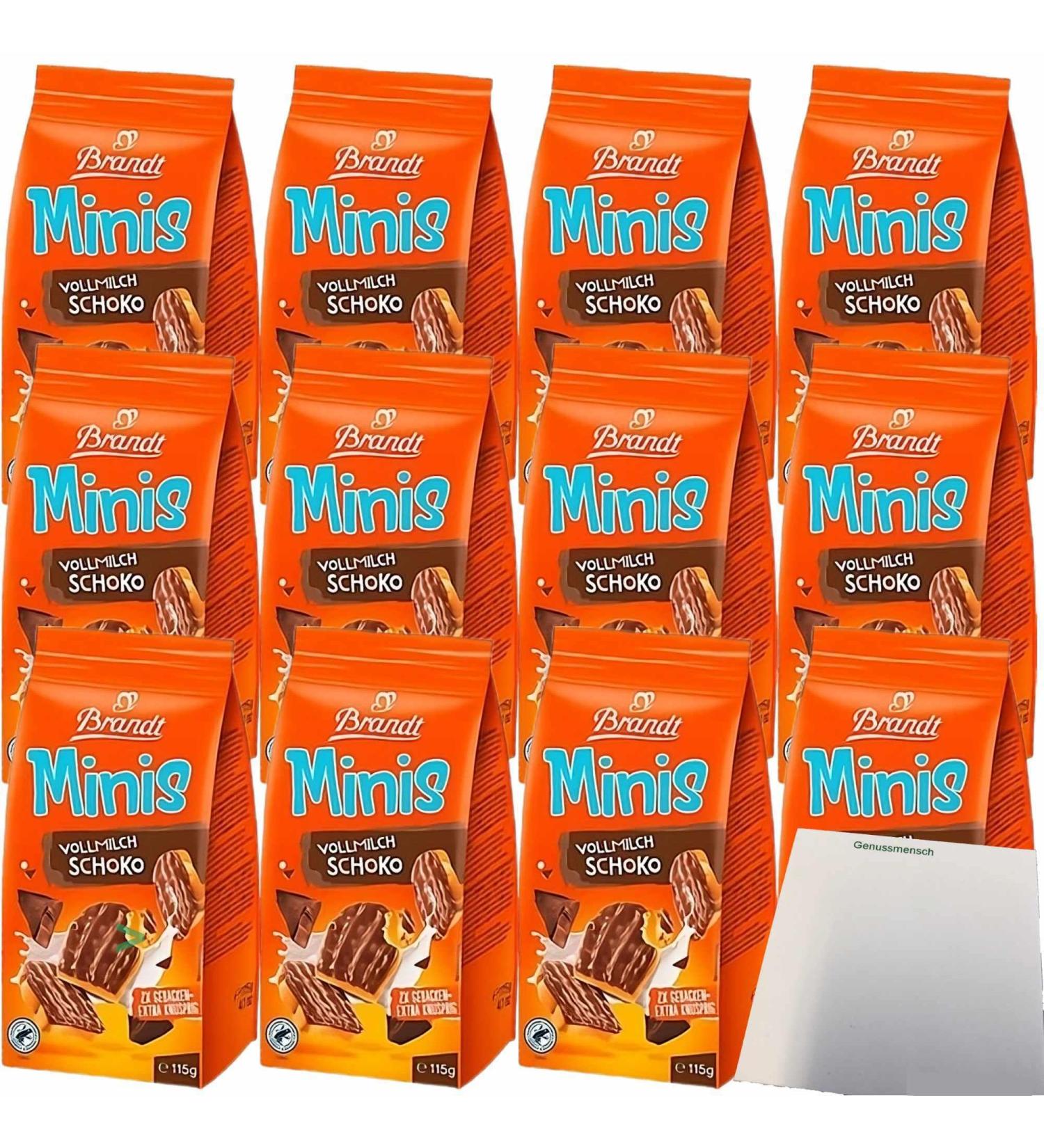 Brandt Mini Zwieback Milk Chocolate 12-Pack (12x115g) - Delicious German Snacks for International Shipping - Buy Online on SooperMarket.com