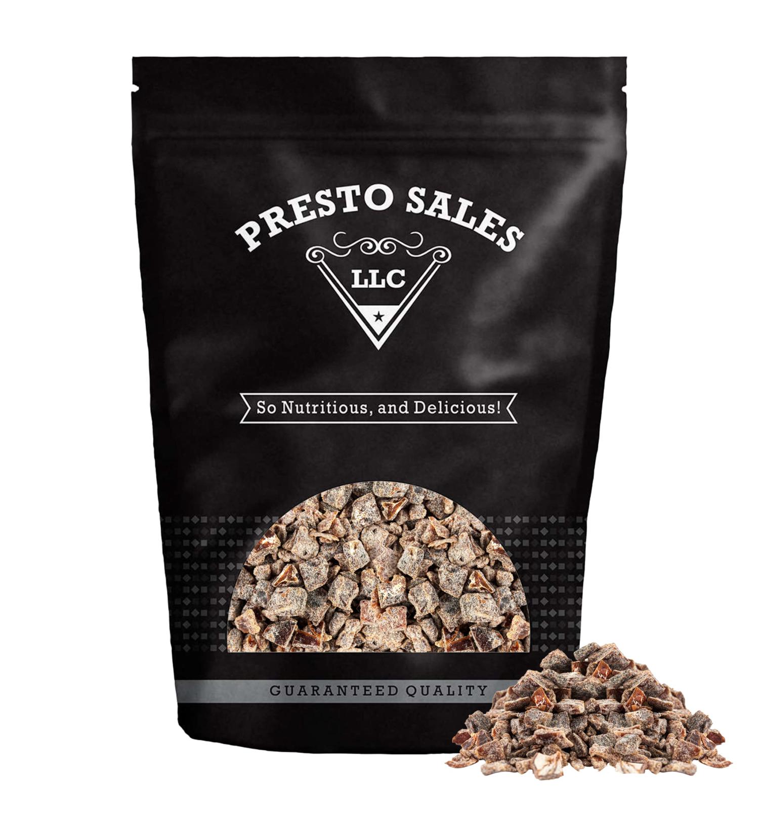 Presto Sales Chopped Dates 80 oz - The King of Dates Diced Snack, Sweet & Nutritious, Vegan - Resealable 5 lbs Bag - Buy Online on SooperMarket.com