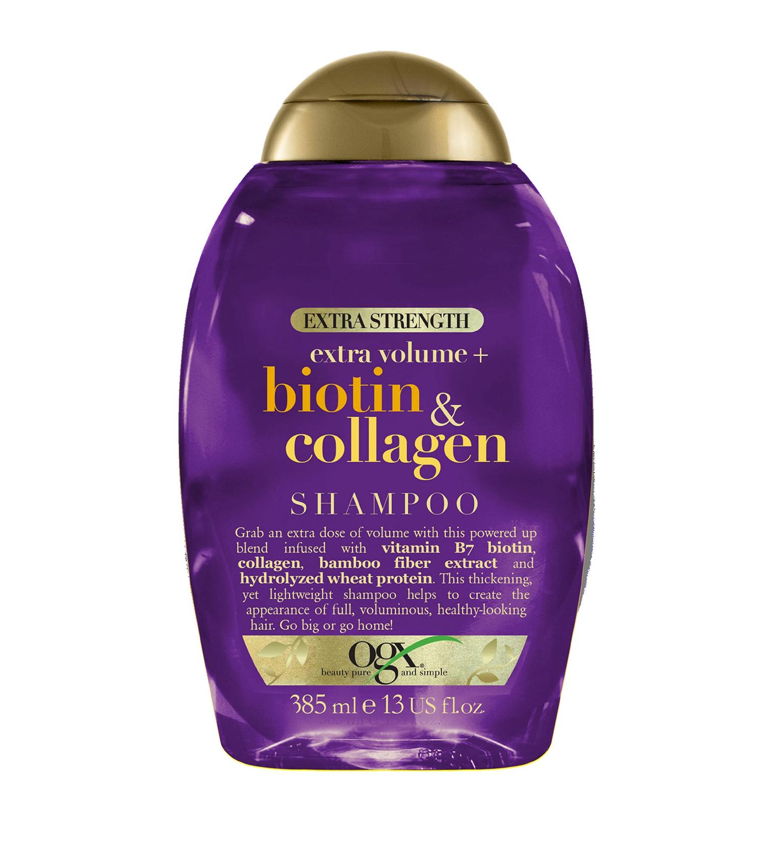 OGX Thick & Full Biotin & Collagen Shampoo - 13 Fl Oz | Sulfate-Free Volumizing Formula for Fine Hair - Buy Online on SooperMarket.com