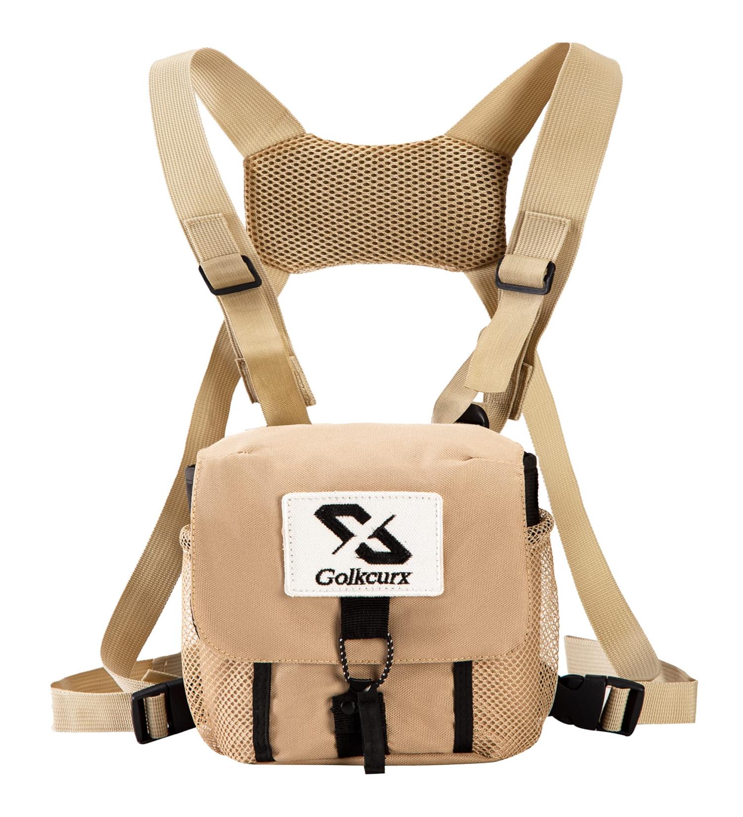 Golkcurx Adjustable Binocular Harness Chest Pack - Waterproof for Hiking & Hunting | Khaki - Buy Online on SooperMarket.com