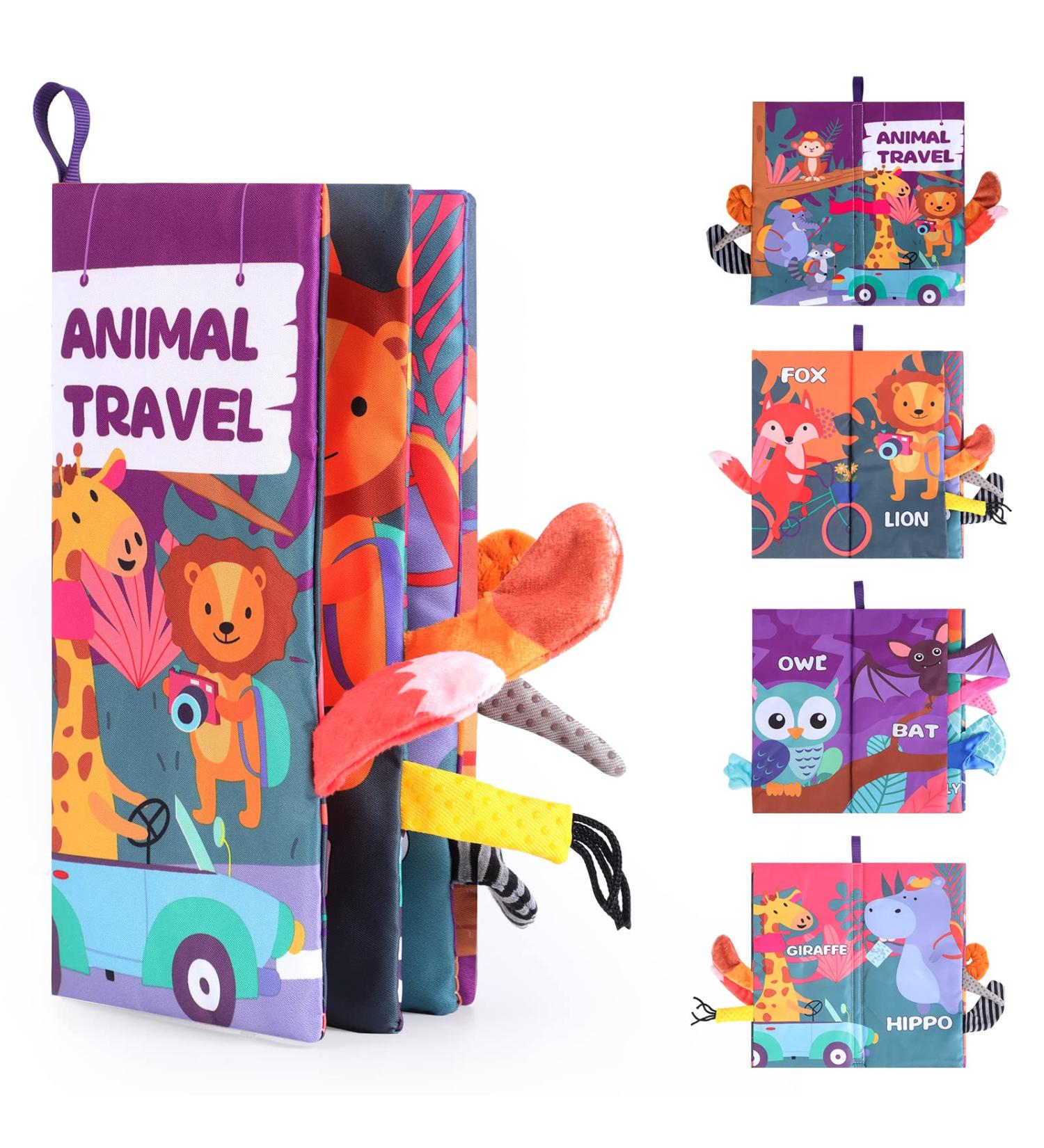 Eutionho Jungle Tails Soft Baby Book Toy | Early Education & Sensory Activity | Ideal Baby Gift | Suitable for 0-12 Months | Boys & Girls - Buy Online on SooperMarket.com