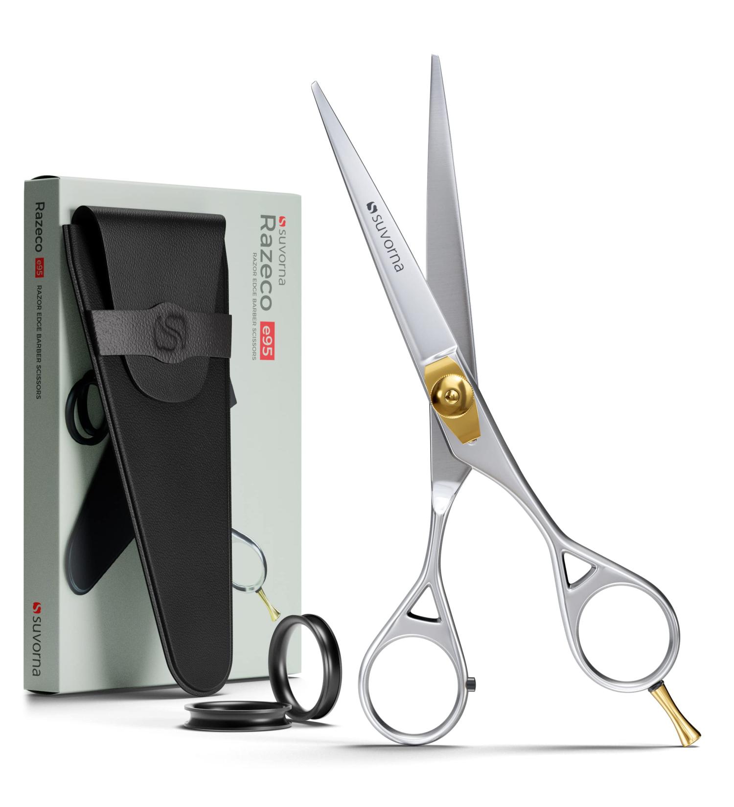 Suvorna 6 Professional Hair Scissors - Japanese Hairdressing Scissors for Men & Women | Barber Scissors with Razor Sharp Blades - 1 Count Pack - Buy Online on SooperMarket.com