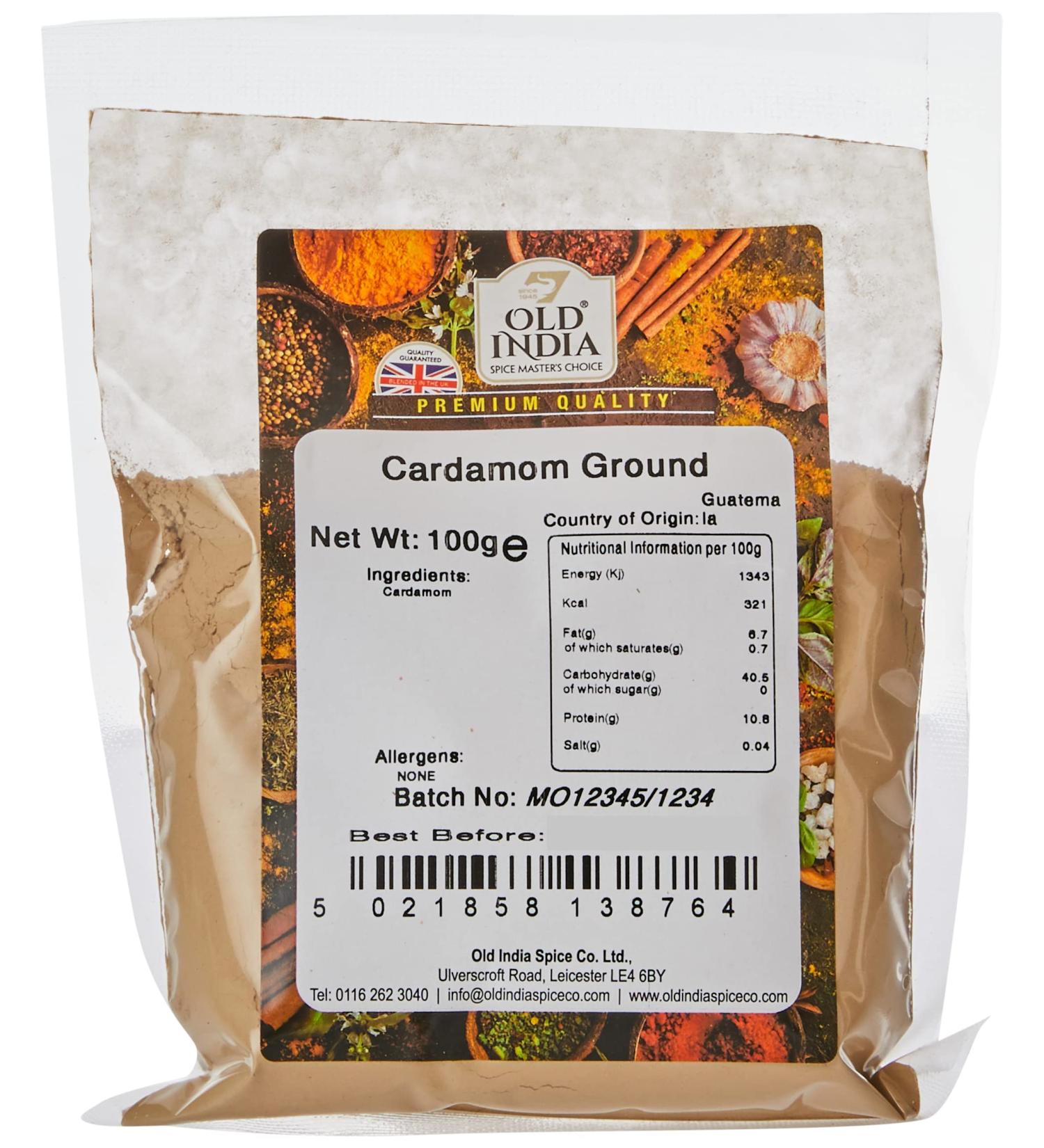 Old India Cardamom Ground 100g - Authentic Indian Spice for Culinary Delights - Buy Online on SooperMarket.com