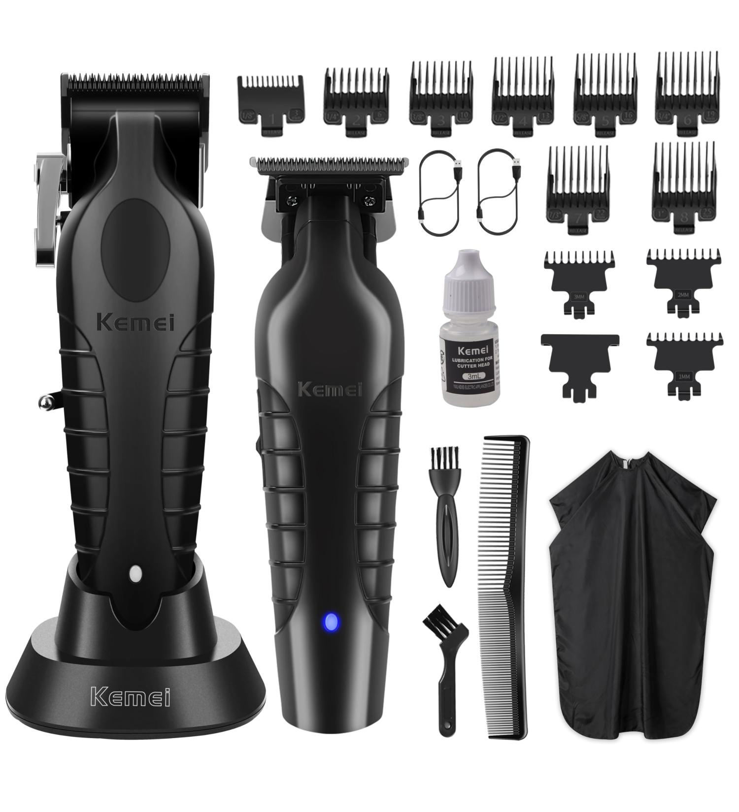 KEMEI Hair Clippers for Men | Professional Cordless Trimmer Set with LED Display & 11 Guide Combs - Precision Grooming - Buy Online on SooperMarket.com