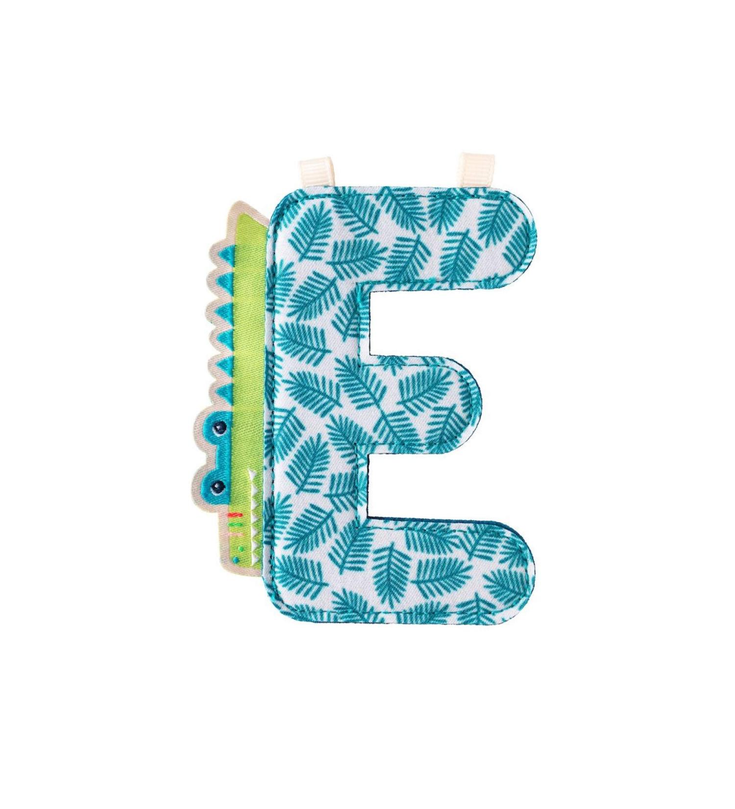 Lilliputiens 86467 Fabric letter "E" crocodile Anatole