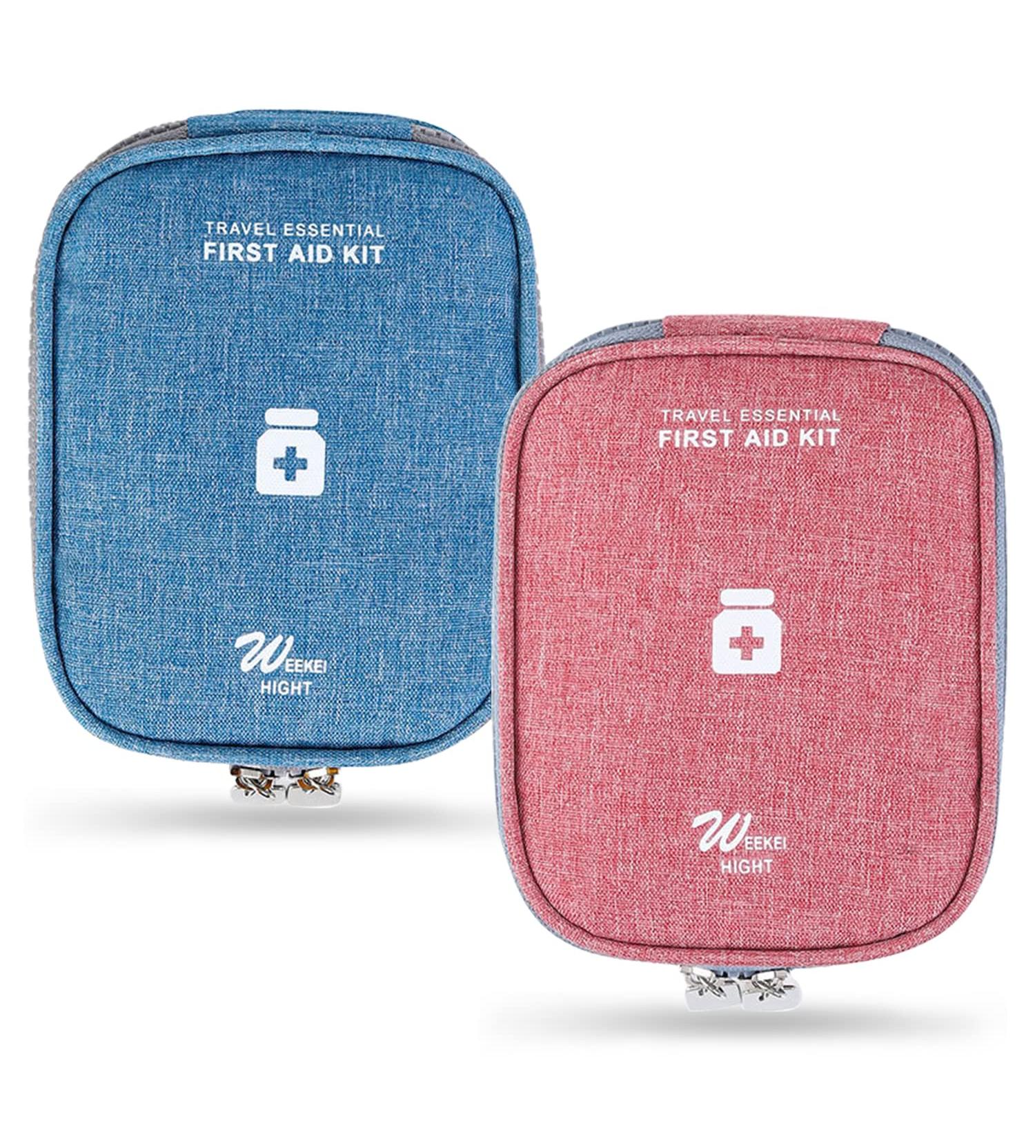 Rnhdly 2-Piece Travel Pharmacy Bag | Waterproof Mini First Aid Bag for Medication Emergency Essentials | Portable & Compact for Office Travel & Camping - Buy Online on SooperMarket.com