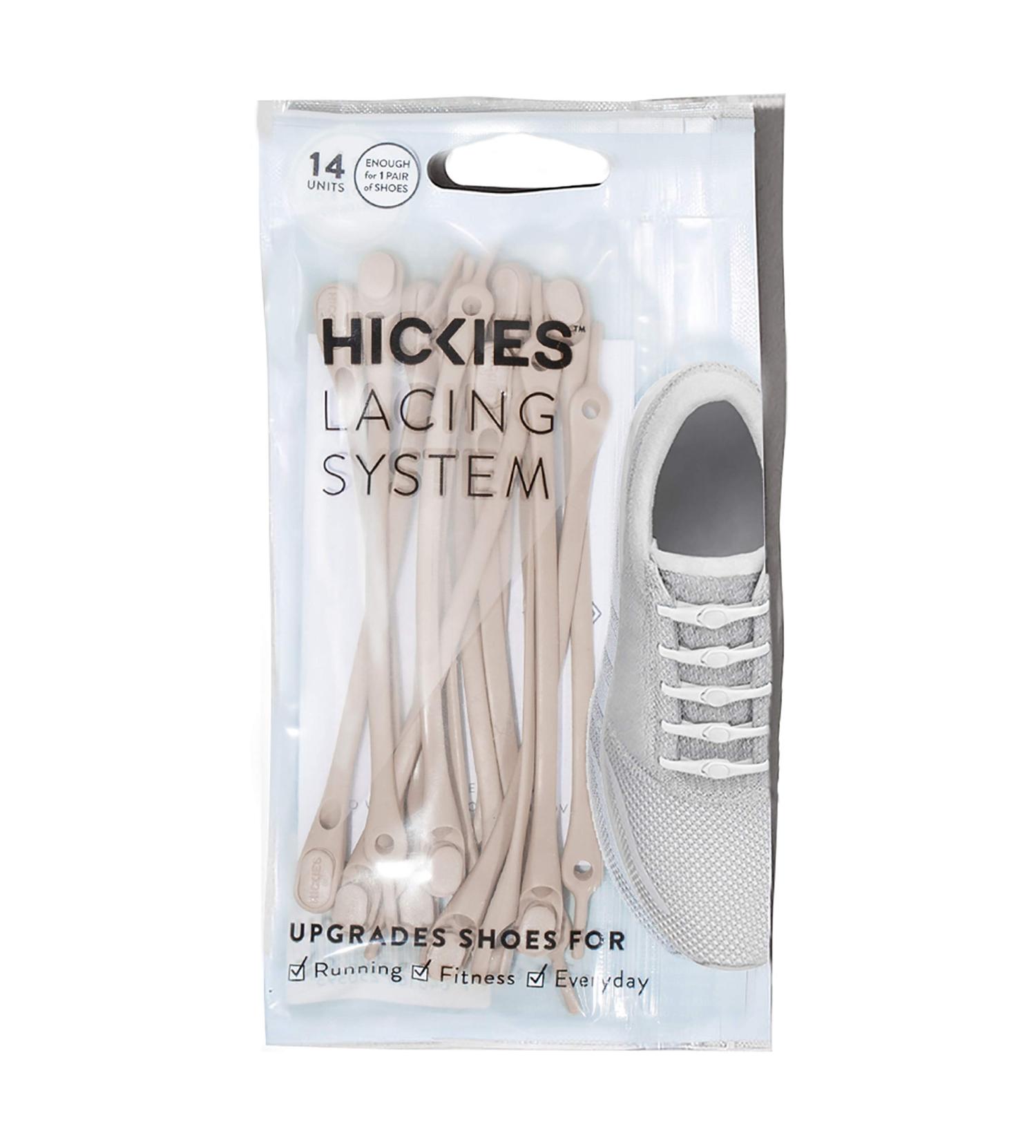 HICKIES Elastic Tie-Free Shoelaces 2.0 - Taupe Tan | Comfortable Versatile No-Tie Laces for Easy Fit - International Shipping Available - Buy Online on SooperMarket.com