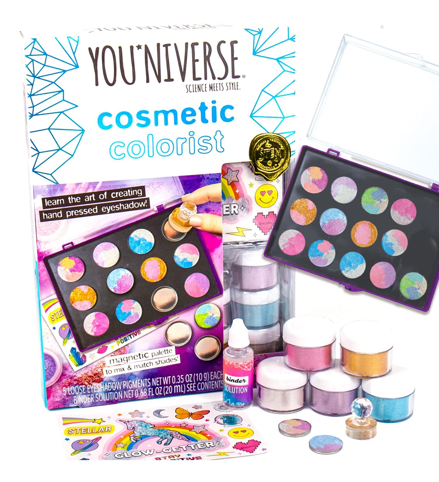 You*Niverse Cosmetic Colorist: DIY Hand Pressed Eyeshadows STEAM Kit with Magnetic Palette and Colorful Pigments - Buy Online on SooperMarket.com