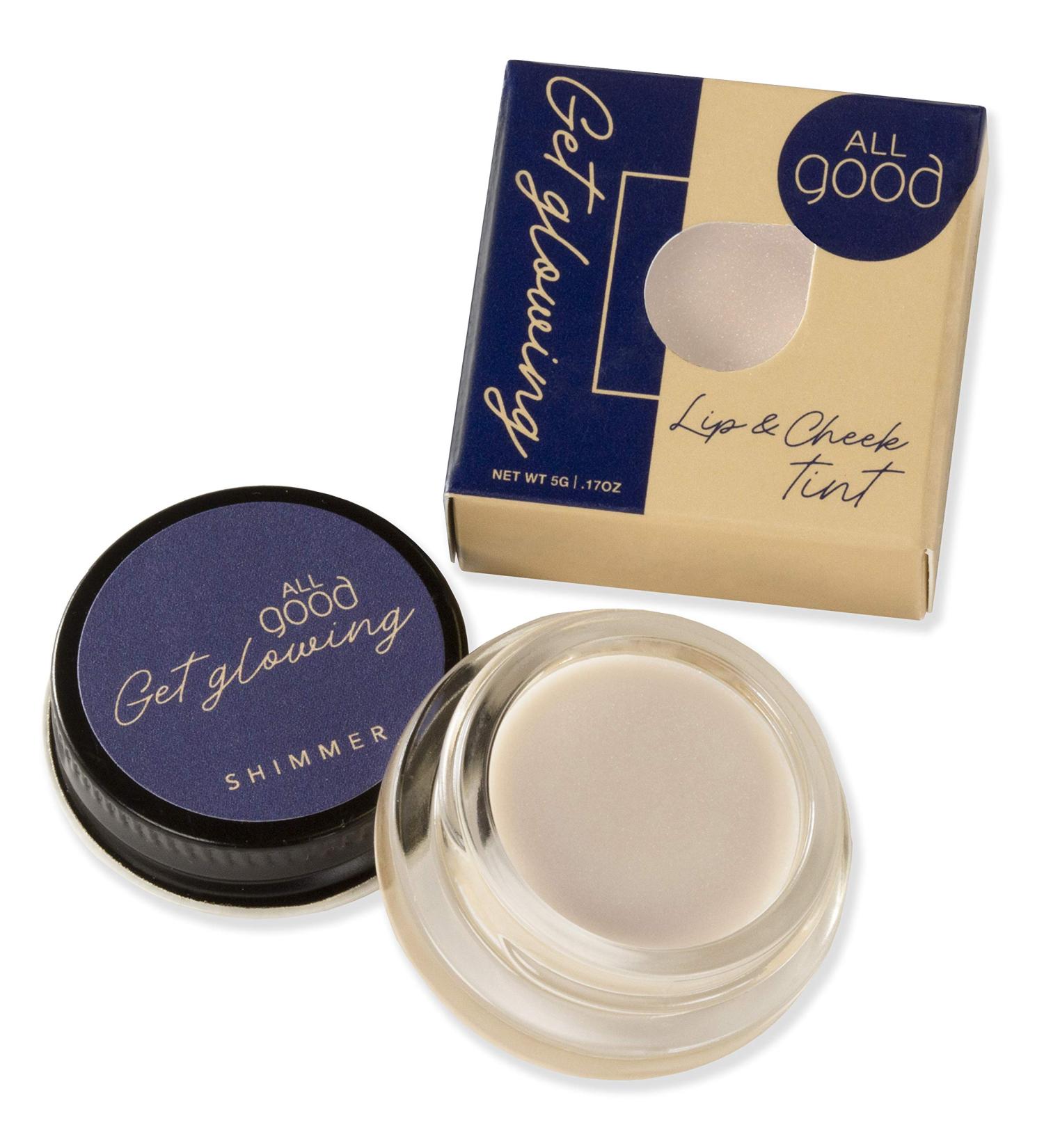 All Good Get Glowing Lip & Cheek Highlighter - Vegan Mineral Face Makeup - Organic Botanical Ingredients - Buy Online on SooperMarket.com