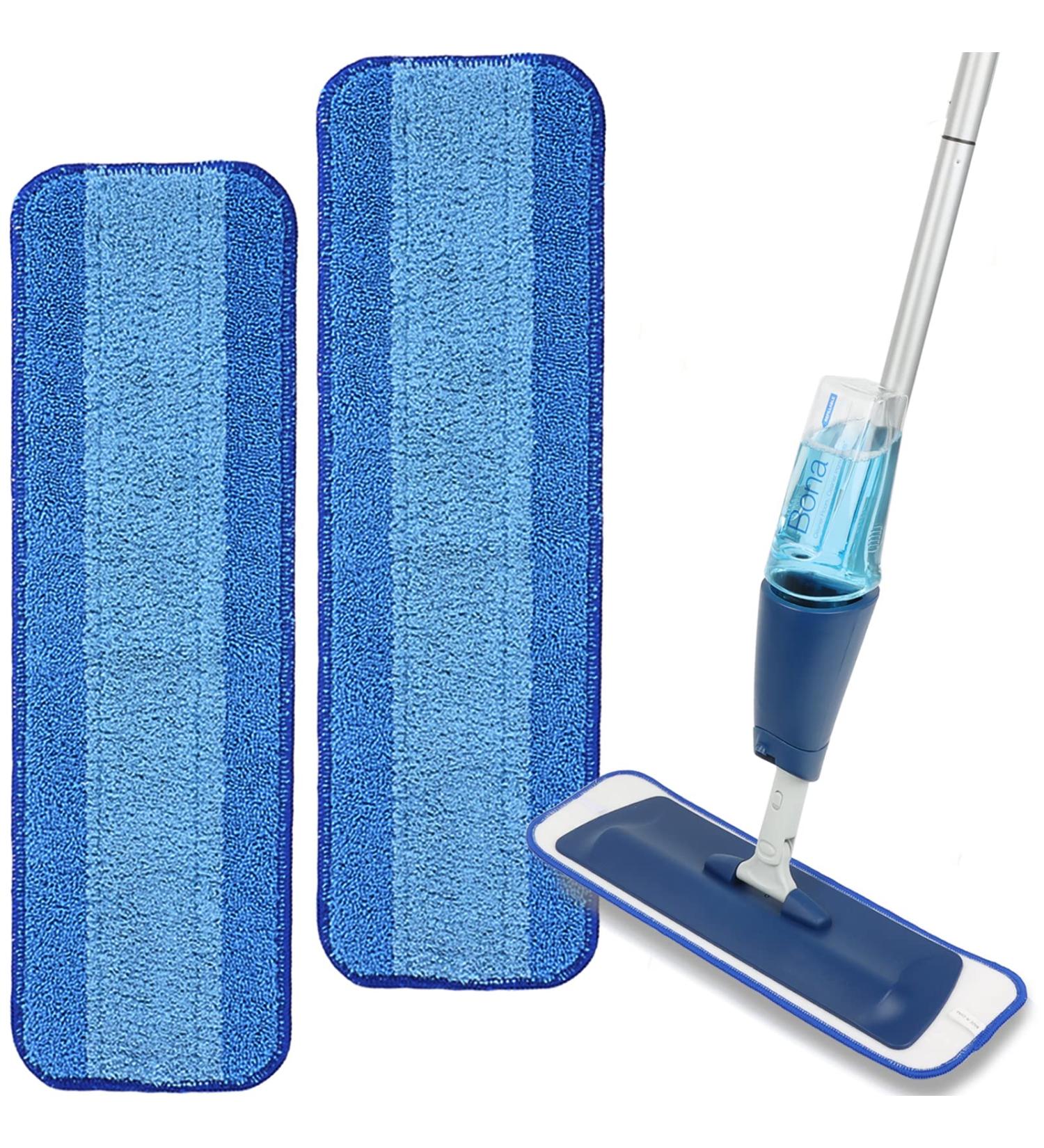 2 Pack Reusable Microfiber Cleaning Pads for Bona Mops - 18 Inch Machine Washable Refills - Buy Online on SooperMarket.com