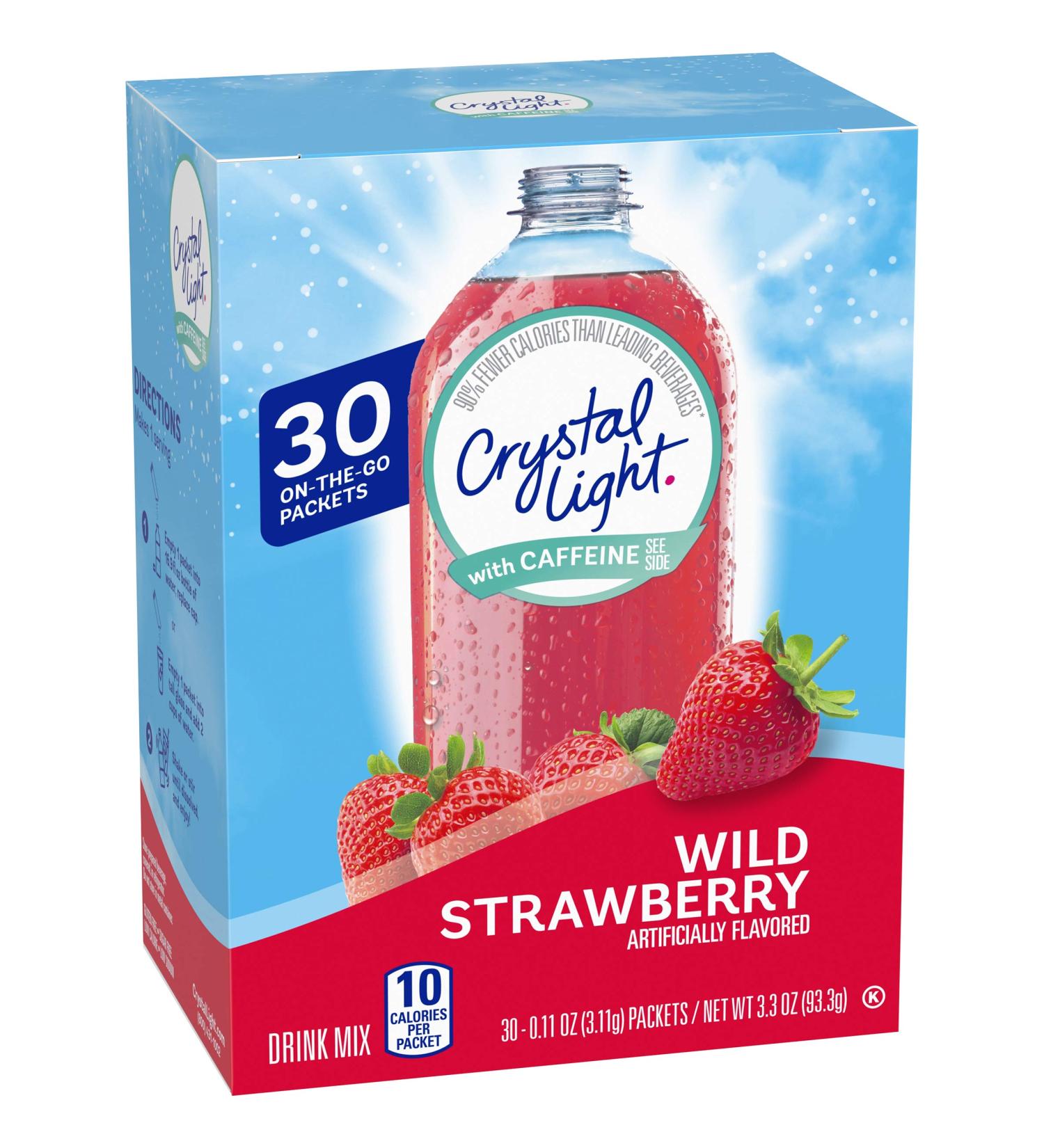 Crystal Light Wild Strawberry 30 Packets - 3.3 oz, Refreshing Drink Mix - Pack of 1 - Buy Online on SooperMarket.com