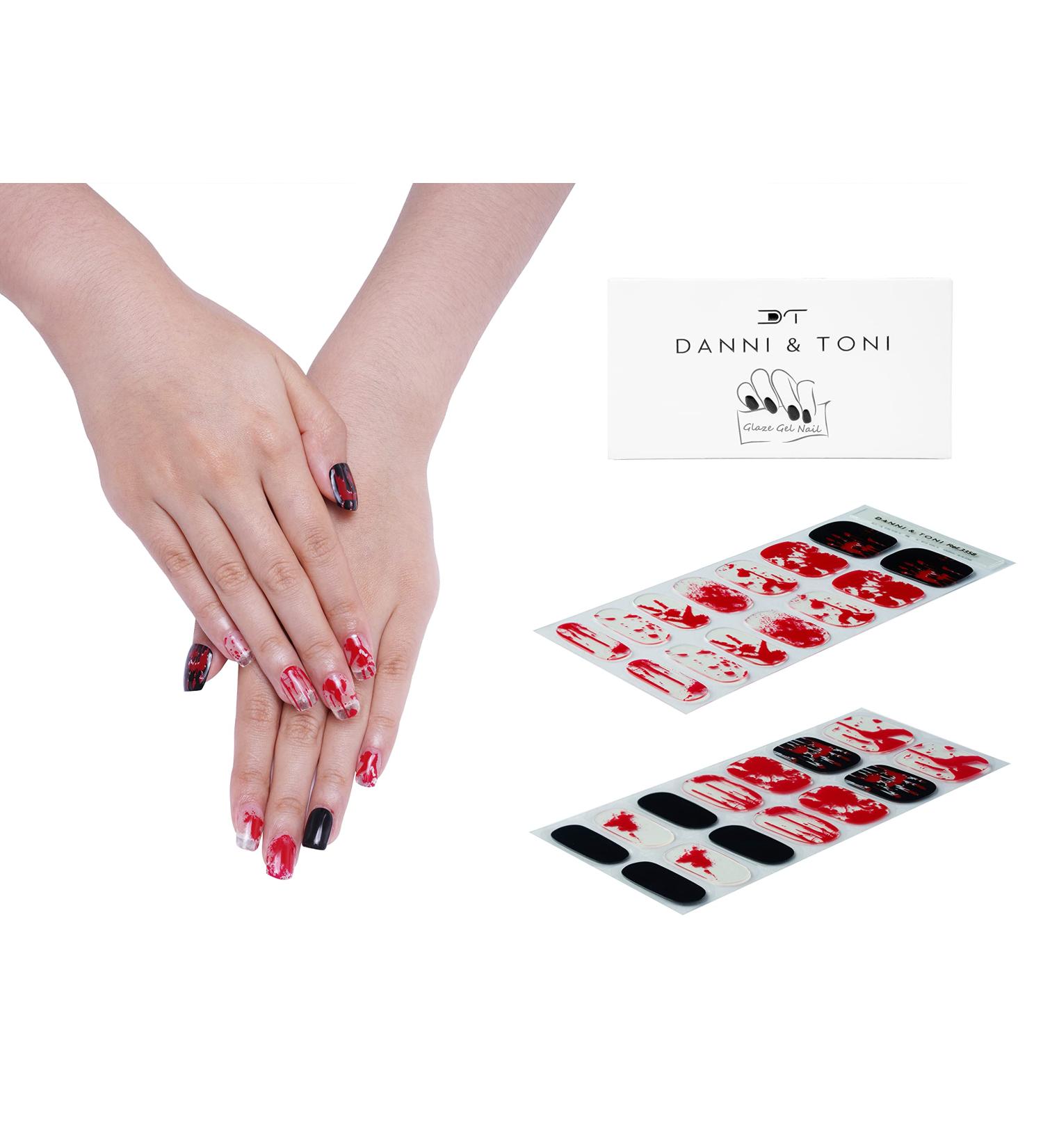 DANNI & TONI 28 Stickers Semi Cured Nail Wraps - Crime Scene Gel Nail Polish Strips - Buy Online on SooperMarket.com