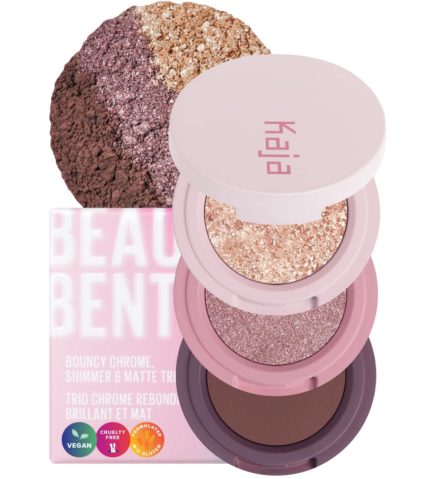 Kaja Eye Bento Collection - Bouncy Eyeshadow Trio in 17 Mauve Bouquet | Vegan & Cruelty-Free - Buy Online on SooperMarket.com