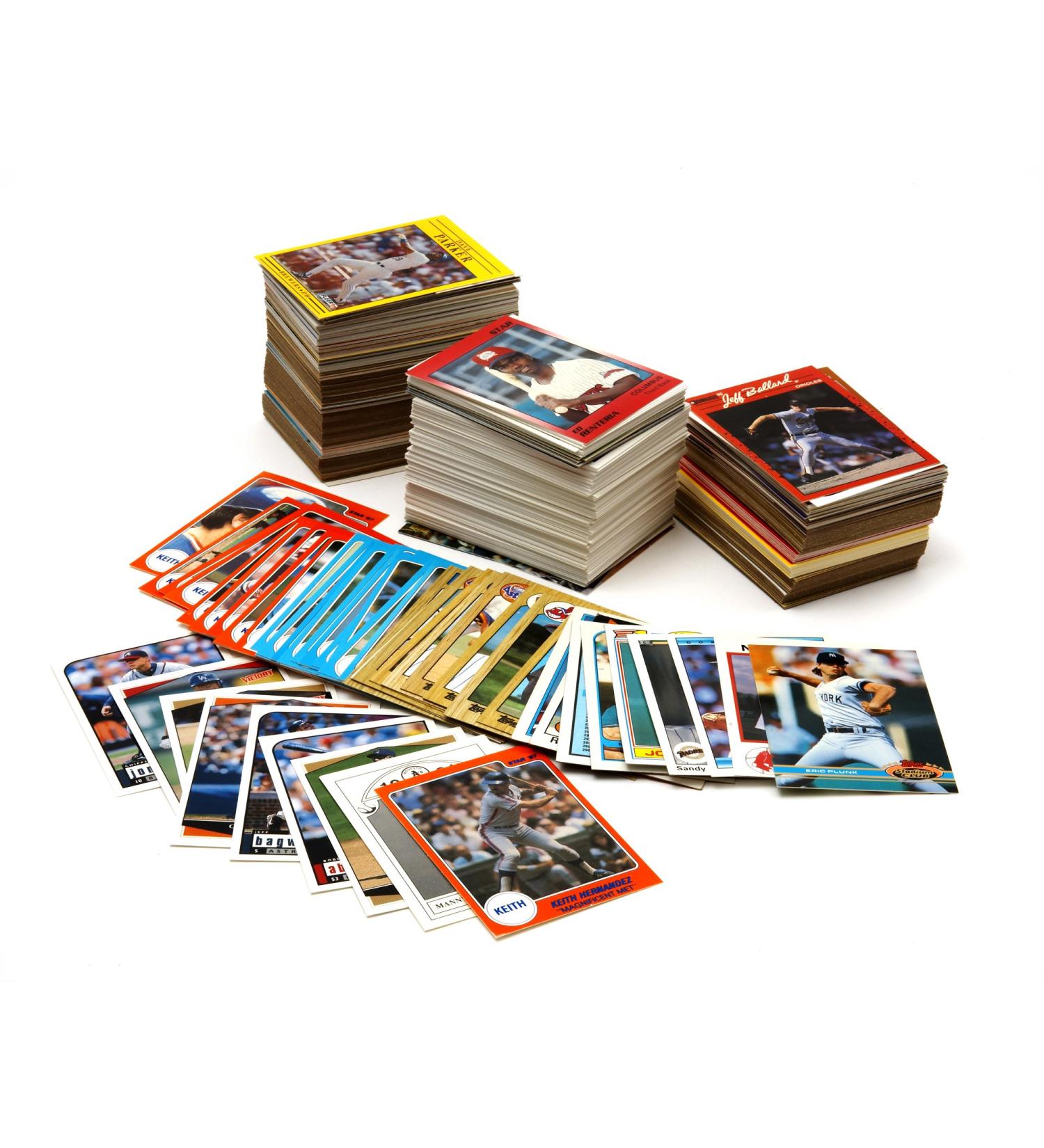 Topps baseball card collector box with over 500 cards