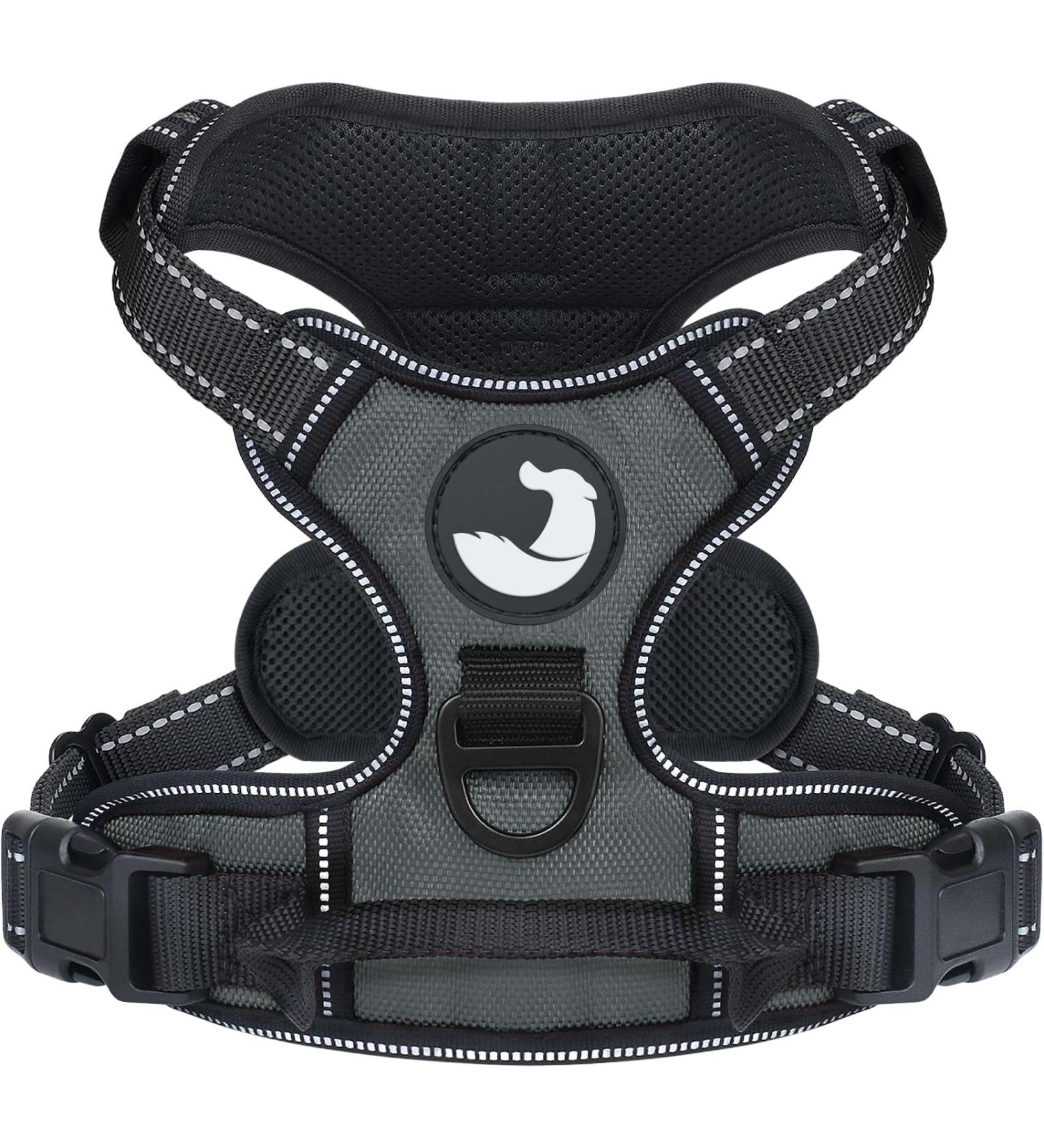 Joytale Large Dog Harness - Reflective Soft Padded Adjustable Breast Harness for Safe Control - Breathable & Comfortable - Gray (1 Pack) - Buy Online on SooperMarket.com