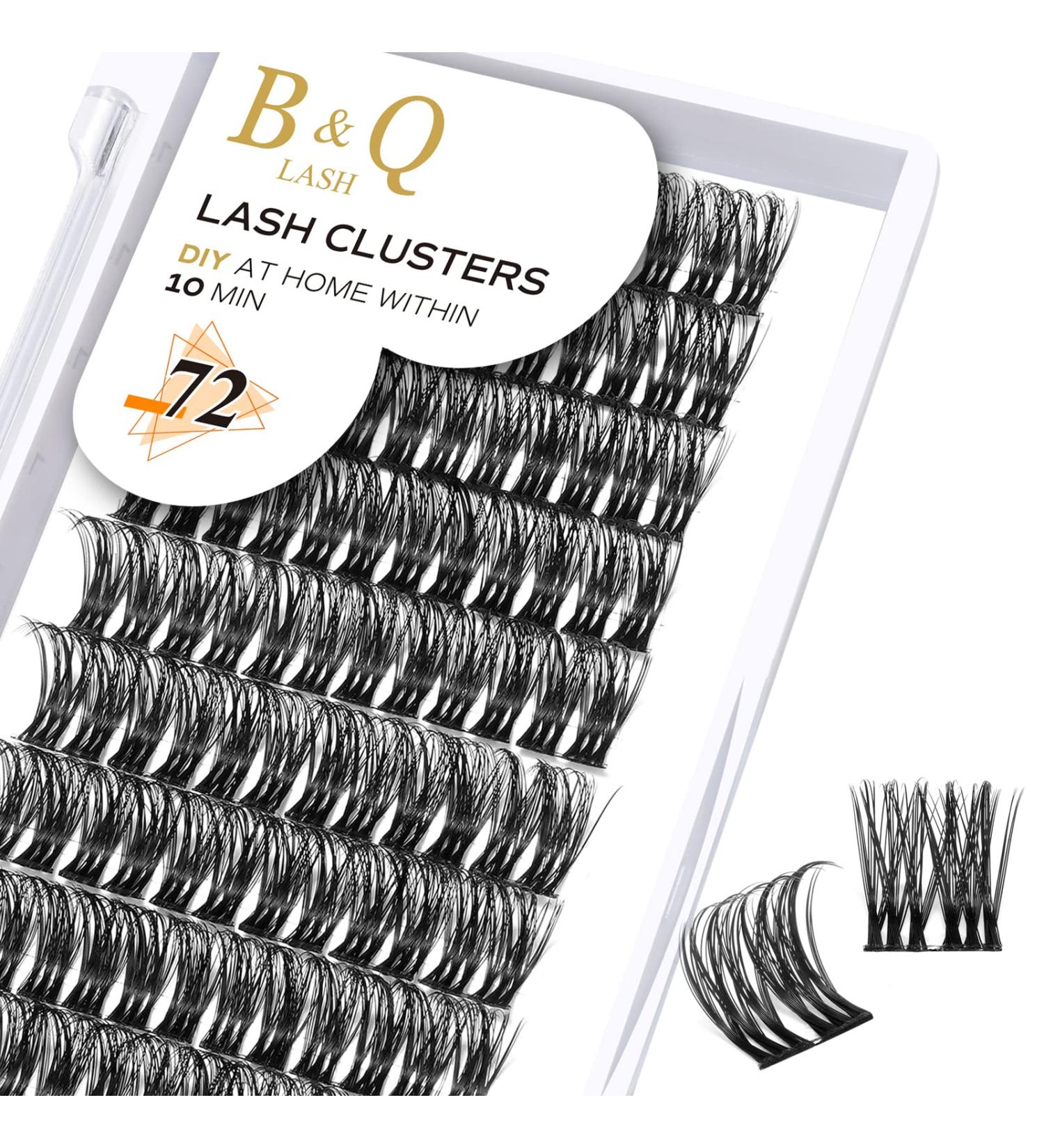 72 Cluster Lashes D-14mm B 48 | Natural Soft Fluffy DIY Eyelash Extensions - Buy Online on SooperMarket.com