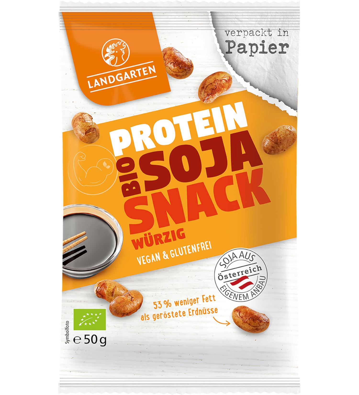 Landgarten Organic Soya Snack Spicy 50g (2 x 50 gr)