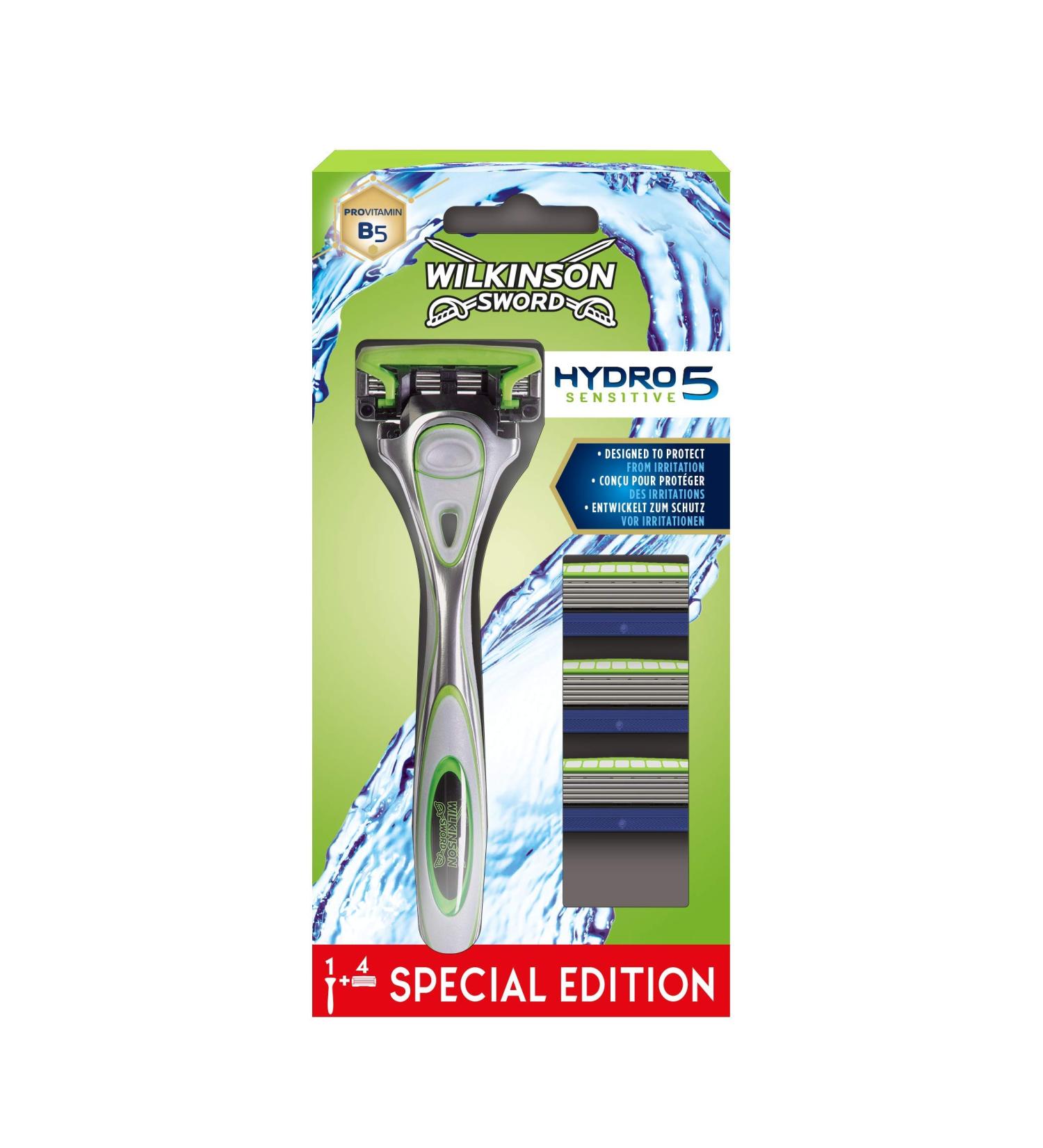 Wilkinson Sword Hydro 5 Sensitive 3 Blades + Razor 110 g - Buy Online on SooperMarket.com