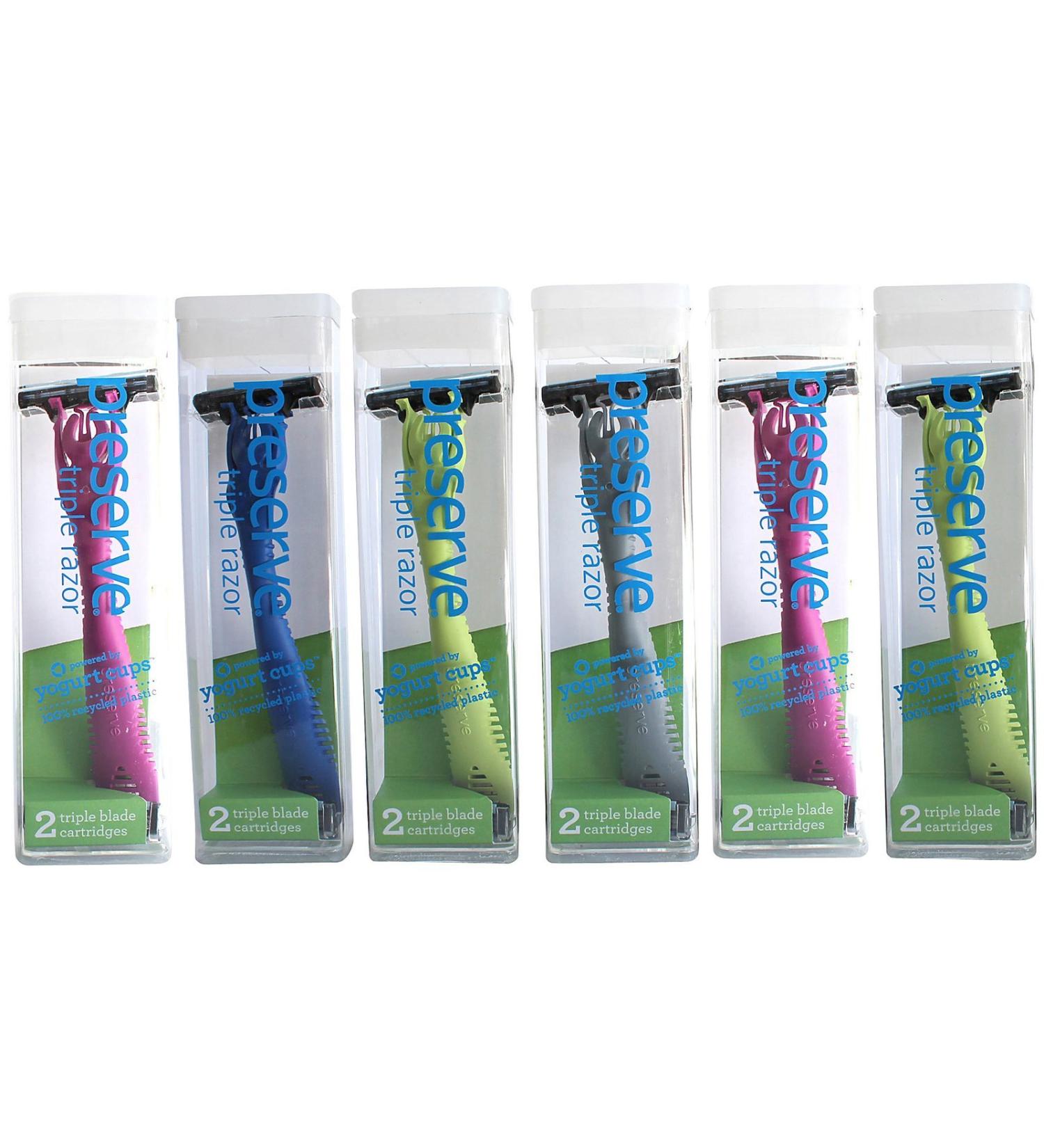 PRESERVE RAZOR TRIPLE SYSTEM 6CT 1 EA