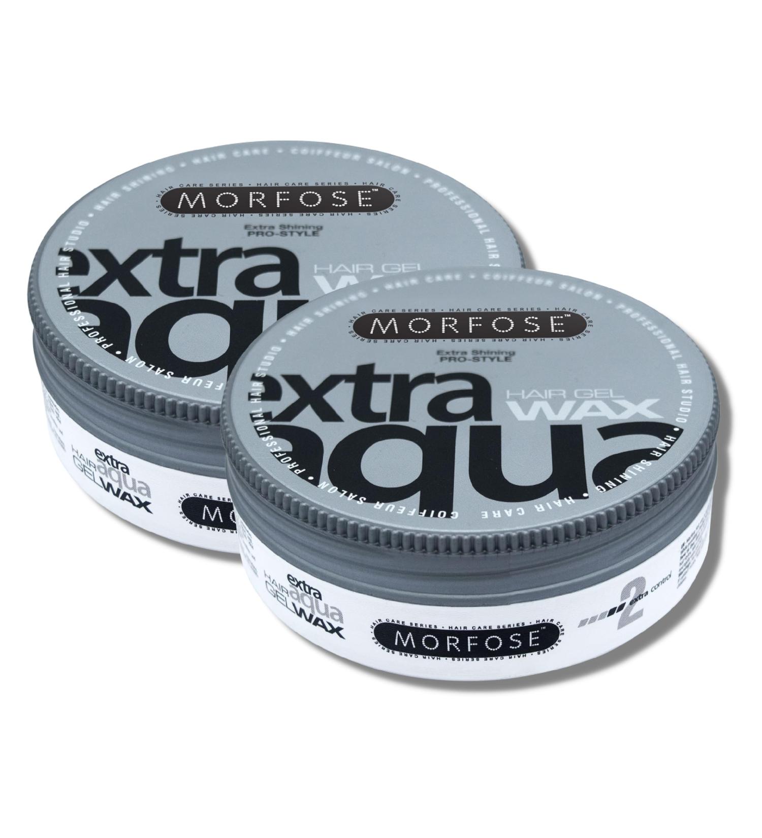 Morfose Hair Gel Wax 175 ml (2-Pack) - Extra Aqua | Best International Shipping - Buy Online on SooperMarket.com