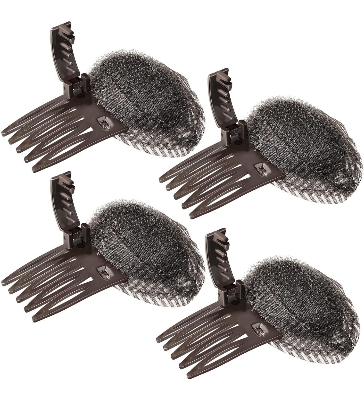 Invisible Fluffy Hair Pad Sponge Clip Set for Women - Brown - Buy Online on SooperMarket.com