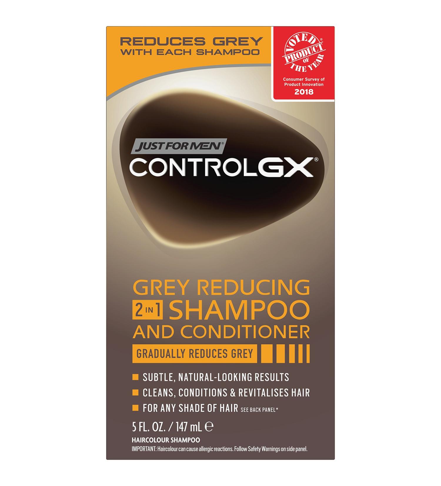 Just For Men Control GX 2 in 1 Grey Reducing Shampoo & Conditioner - 5 oz | Best Grey Hair Solution | International Shipping Available - Buy Online on SooperMarket.com