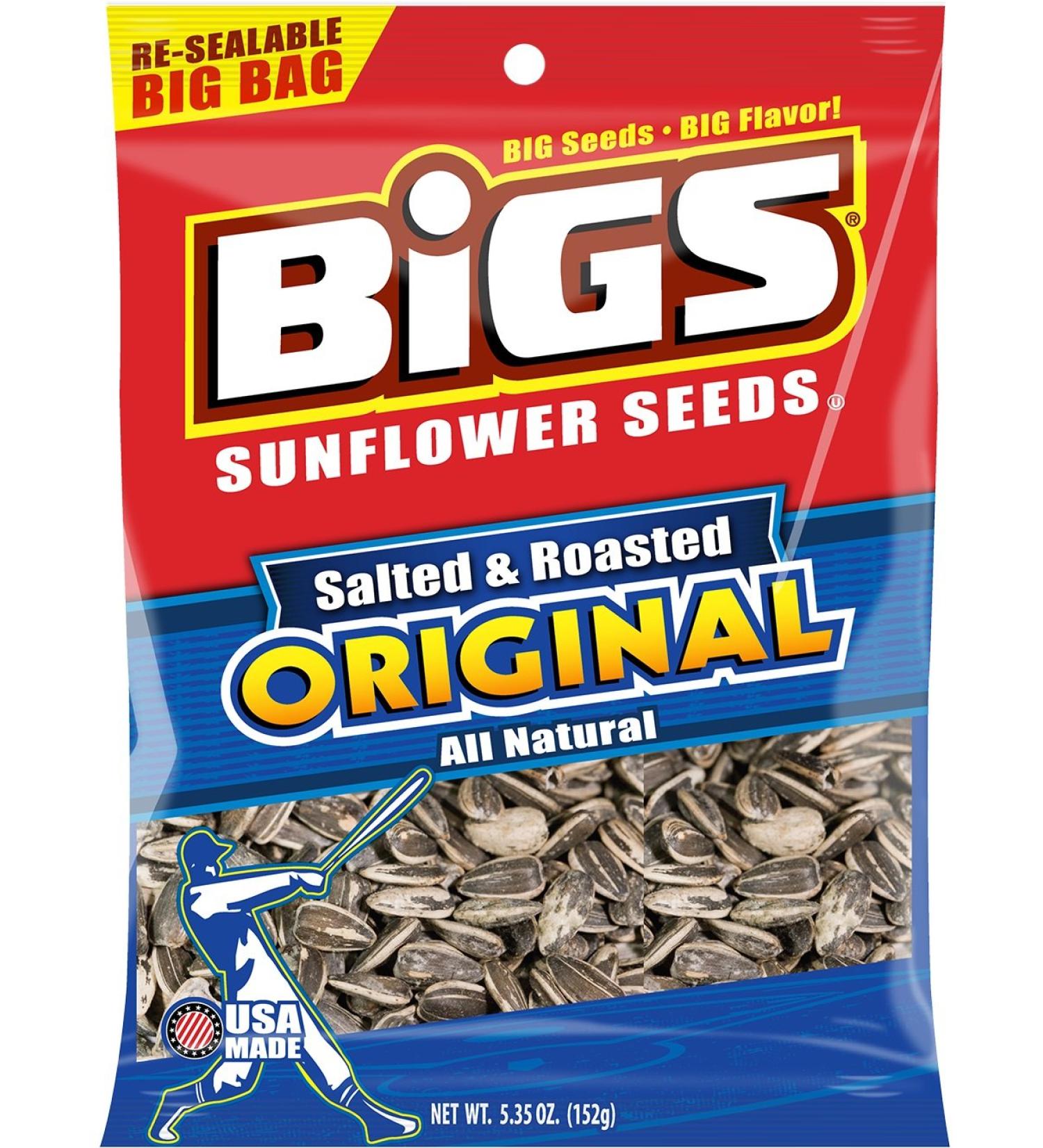 BIGS Original Salted & Roasted Sunflower Seeds (Pack of 3)