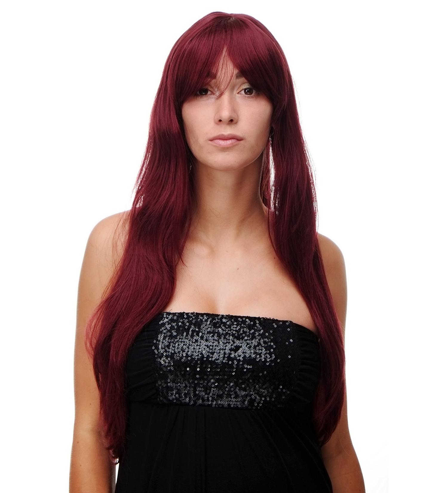 WIG ME UP - Long Garnet Red Wig 70cm | Sexy Straight Hair Perfect for International Shipping - Buy Online on SooperMarket.com