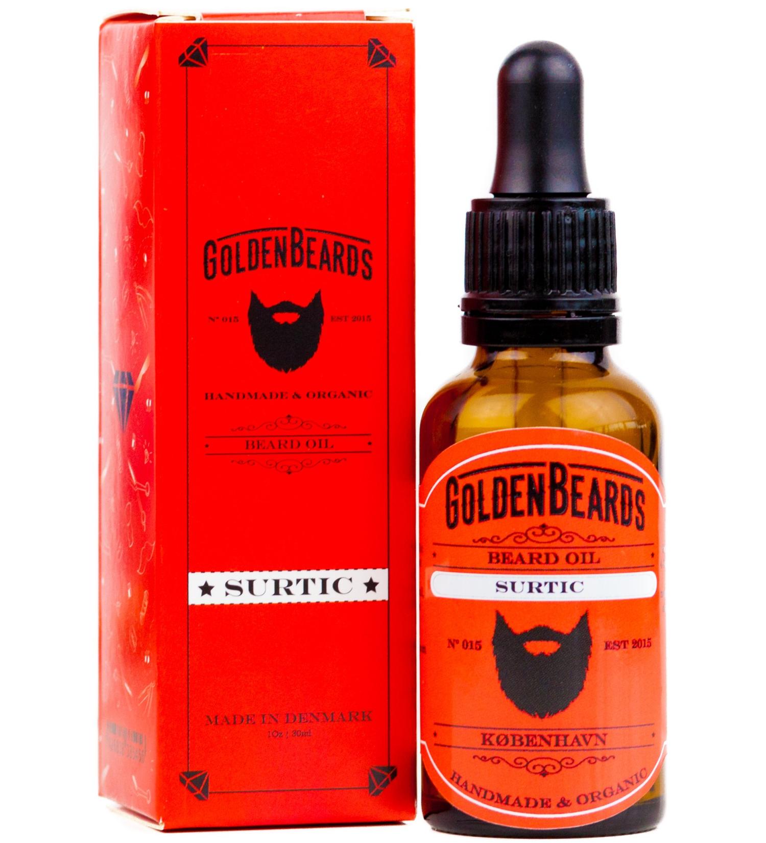 Premium Organic Beard Growth Oil - SURTIC 30ml - Best Beard Oil for Sensitive Skin - Organic Beard Oil for Men - Premium Beard Care - Buy Online on SooperMarket.com