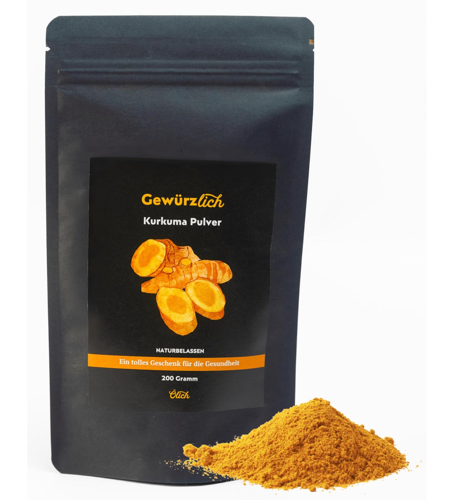 Premium Kurkuma Powder 200g - 100% Natural Spice for Golden Milk Teas & Asian Cuisine | Finely Ground Perfect for Soups & More - Buy Online on SooperMarket.com