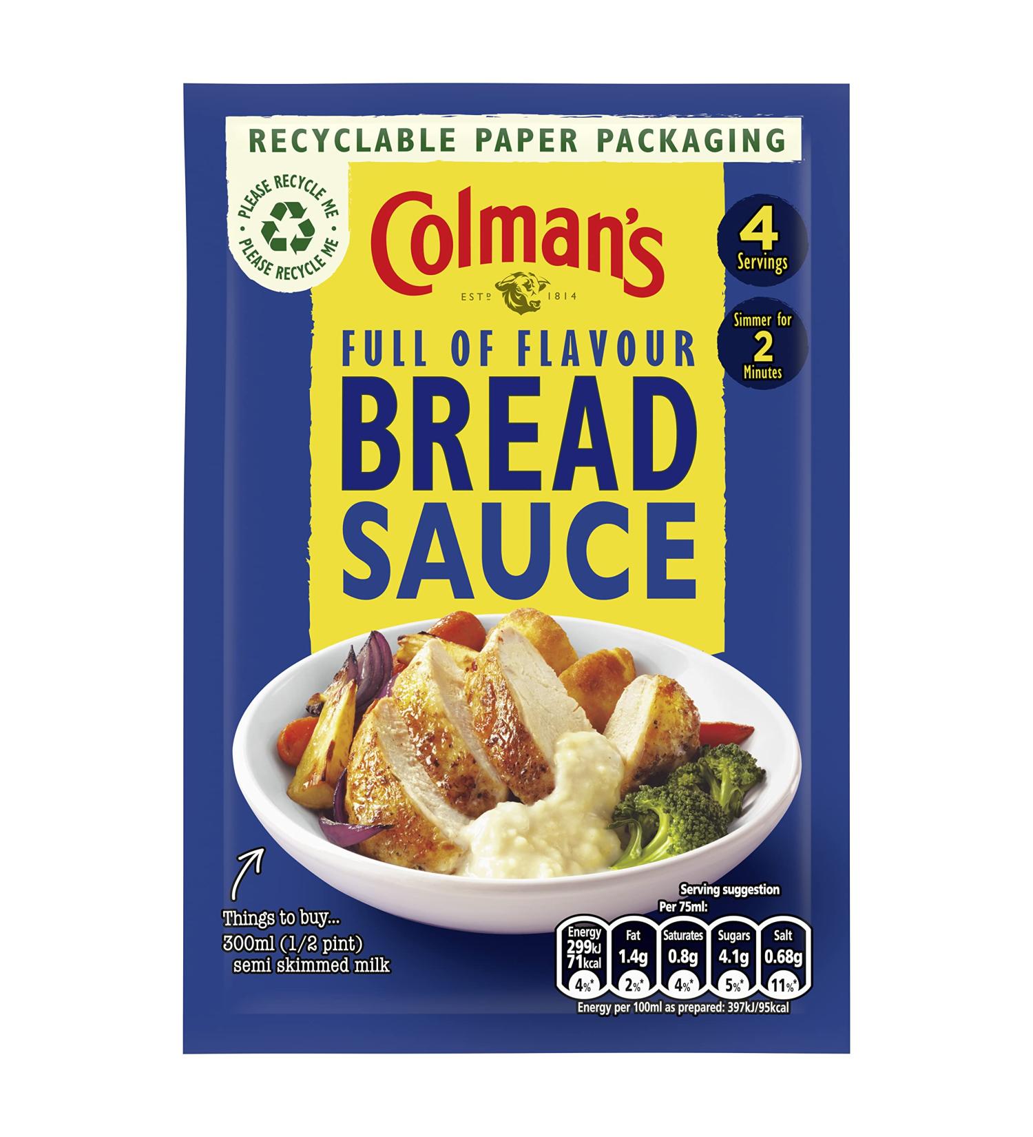 Colman's Bread Sauce Mix 40g - Delicious and Easy to Prepare (Pack of 1) - Buy Online on SooperMarket.com