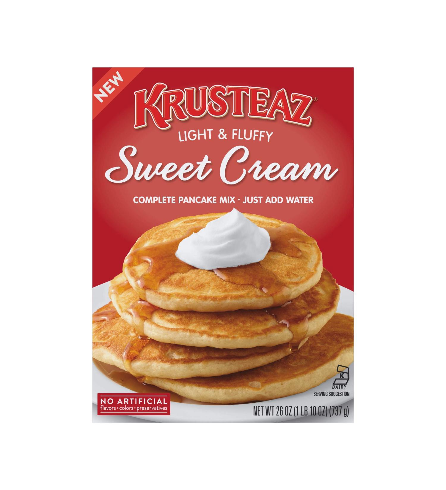 Krusteaz Sweet Cream Pancake Mix 26 Oz - Pack of 12 | Delicious Fluffy Pancake Mix - Buy Online on SooperMarket.com