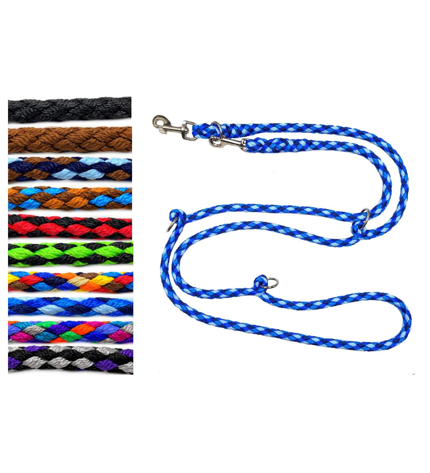 Double-Line Jumbo Dog Leash for Large Dogs up to 80kg | 2.40m 2.80m 3.50m 5m | 17 Fabrics | Adjustable & Durable Exercise Line - Buy Online on SooperMarket.com