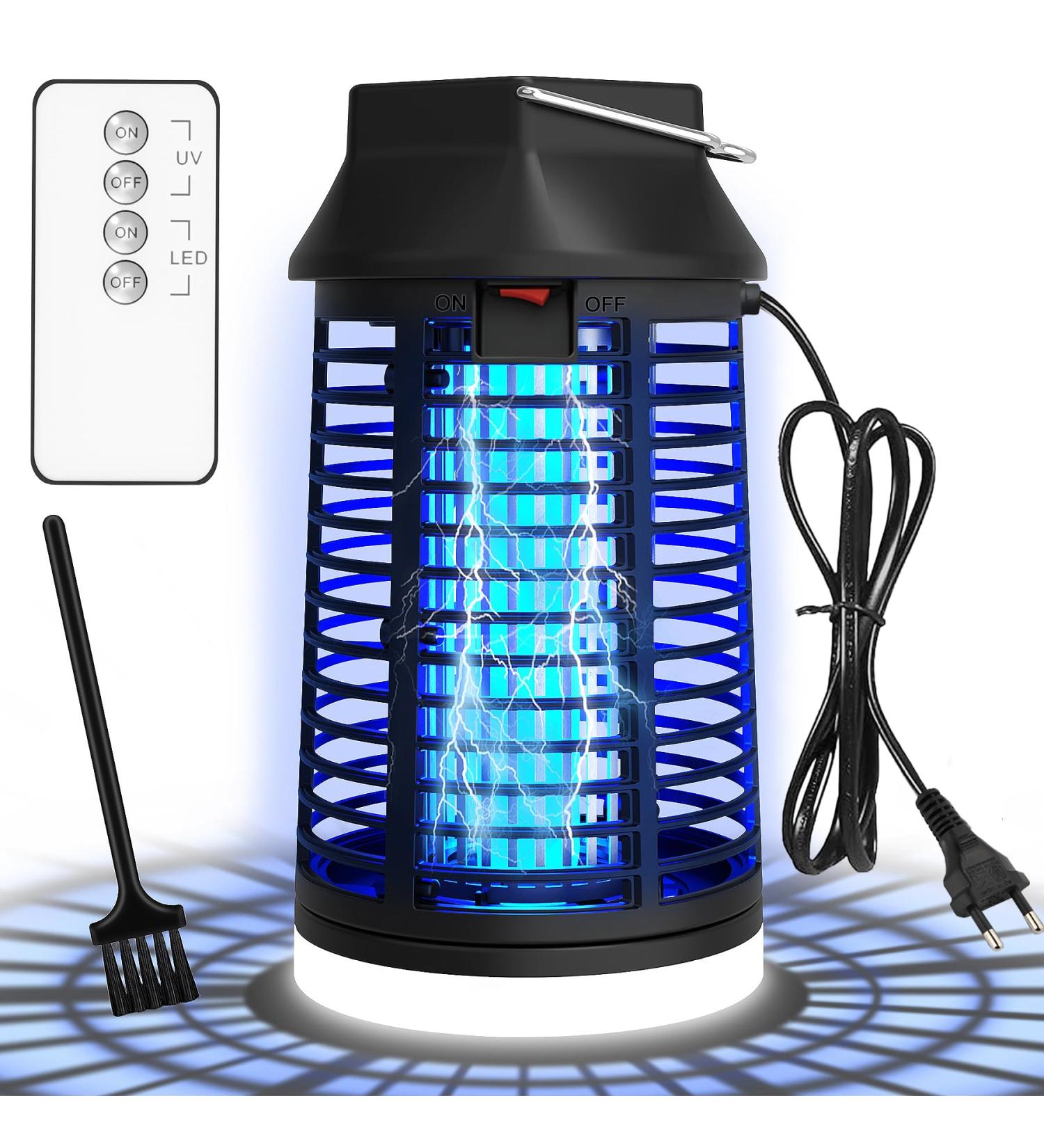 Buy Wueaoa Electric Insect Destroyer with Remote Control | 15W 4200V UV Mosquito & Fly Trap | Outdoor Insect Catcher & LED Light - Buy Online on SooperMarket.com
