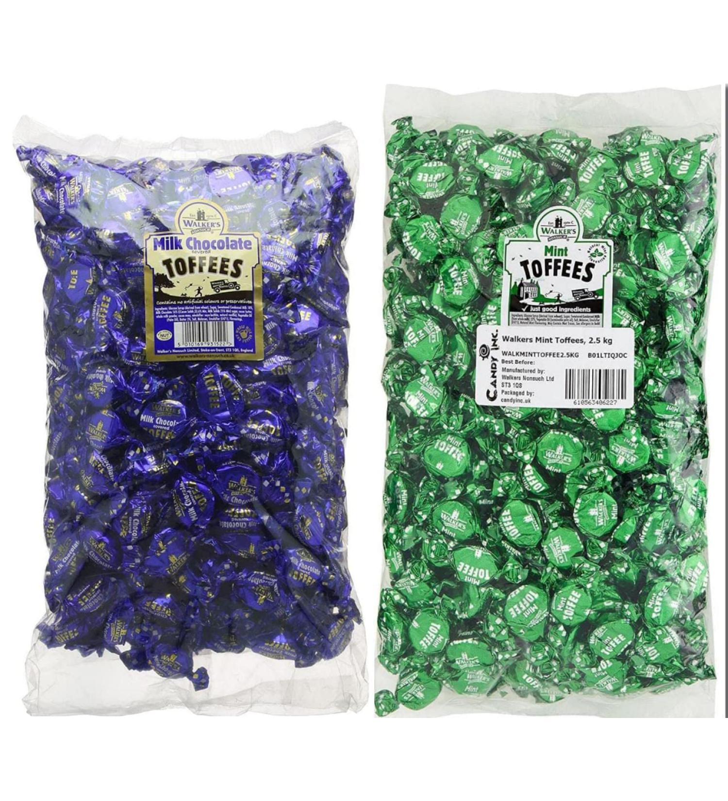 Walkers Milk Choc Cover Toffee & Walkers Mint Toffee 500 Grams Each Delicious Tasty And Twisty Treat Gift Hamper For Birthday Christmas Sold By Kidzbuzz - Buy Online on SooperMarket.com