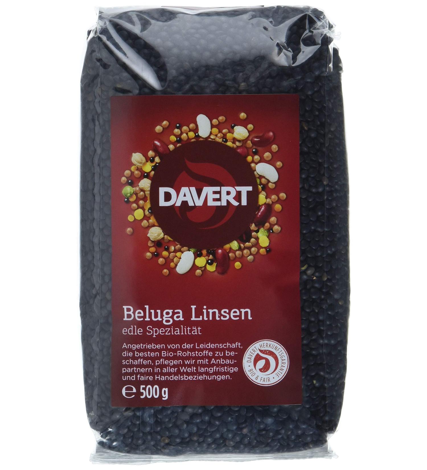 Buy Davert Beluga Black Lentils (Organic) - 2 x 500g Pack for International Shipping - Buy Online on SooperMarket.com