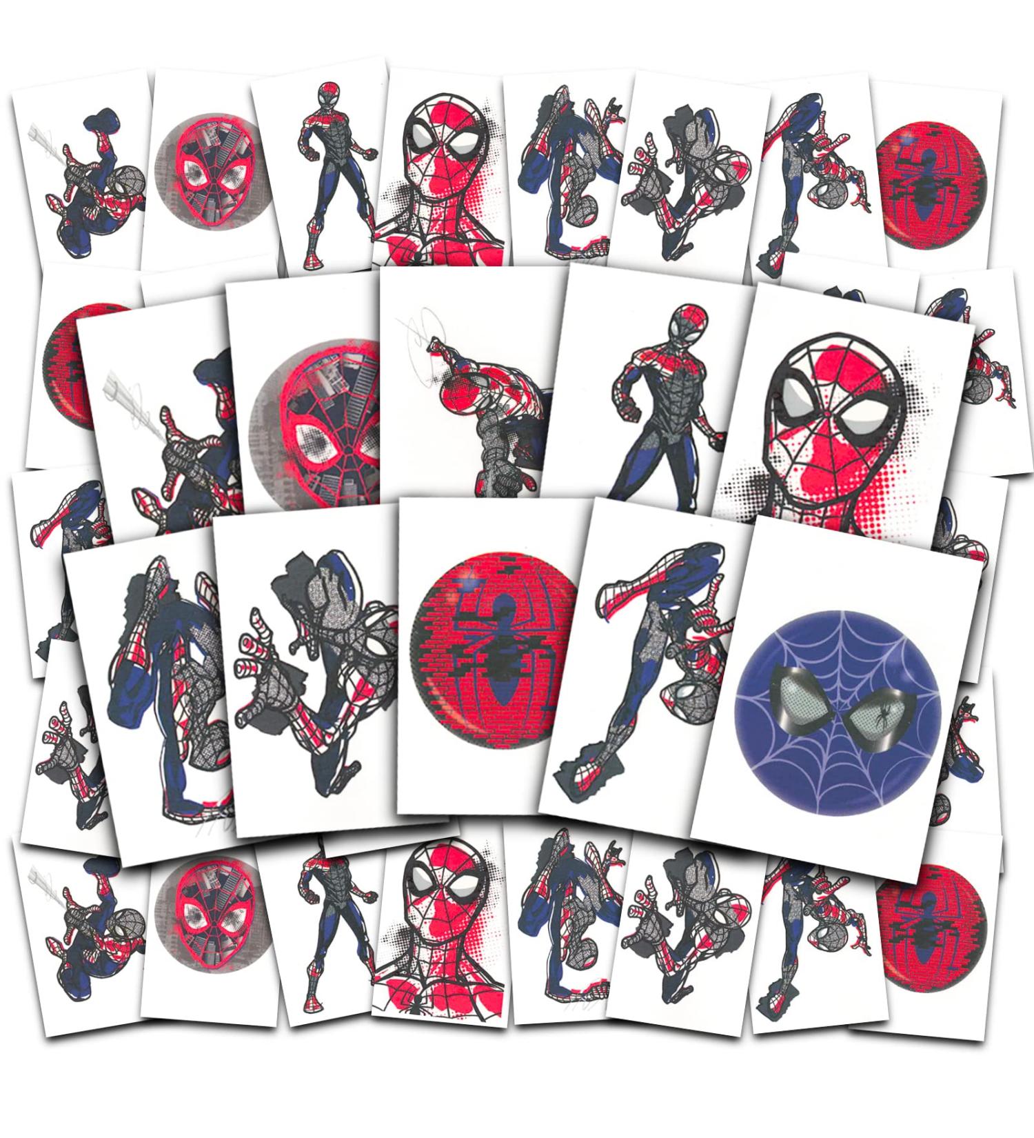 Spiderman Tattoos Party Favors Bundle - 80+ Pre-Cut Temporary Tattoos - Spiderman Party Supplies for Kids - MADE IN USA - Buy Online on SooperMarket.com