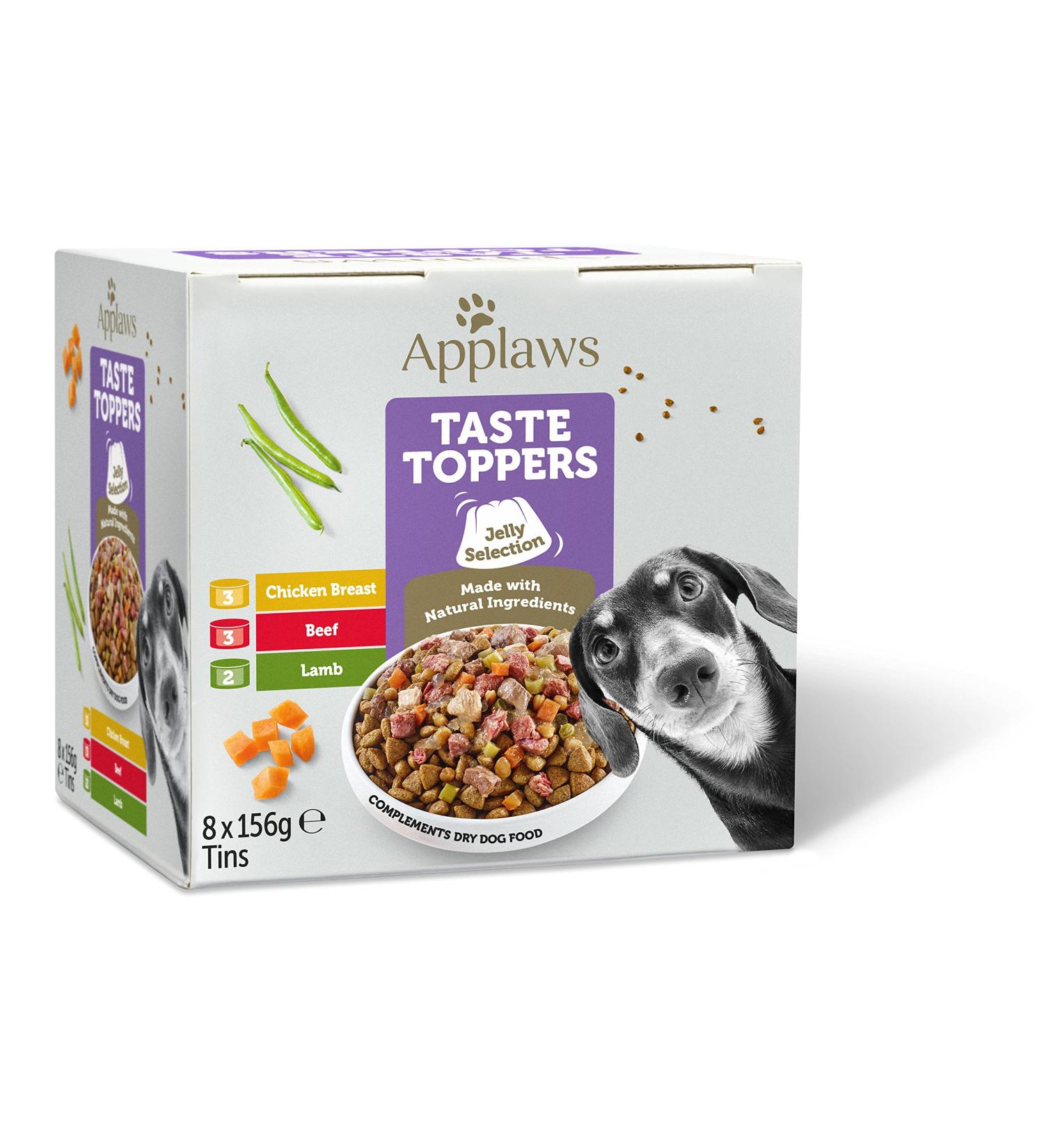 Applaws Natural Wet Dog Food Tin Grain Free Meat Selection with Vegetables in Jelly 156g (8 x 156g Tins) Meat Selection in Jelly 156 g (Pack of 8) - Buy Online on SooperMarket.com