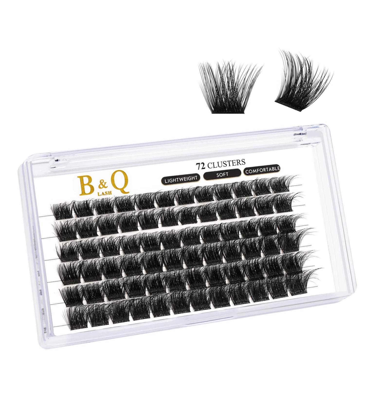 D Curl 12mm 72 Cluster Lashes - DIY Volume Eyelash Extensions - Soft Wispy Individual Lashes - B30 D-12mm - Buy Online on SooperMarket.com