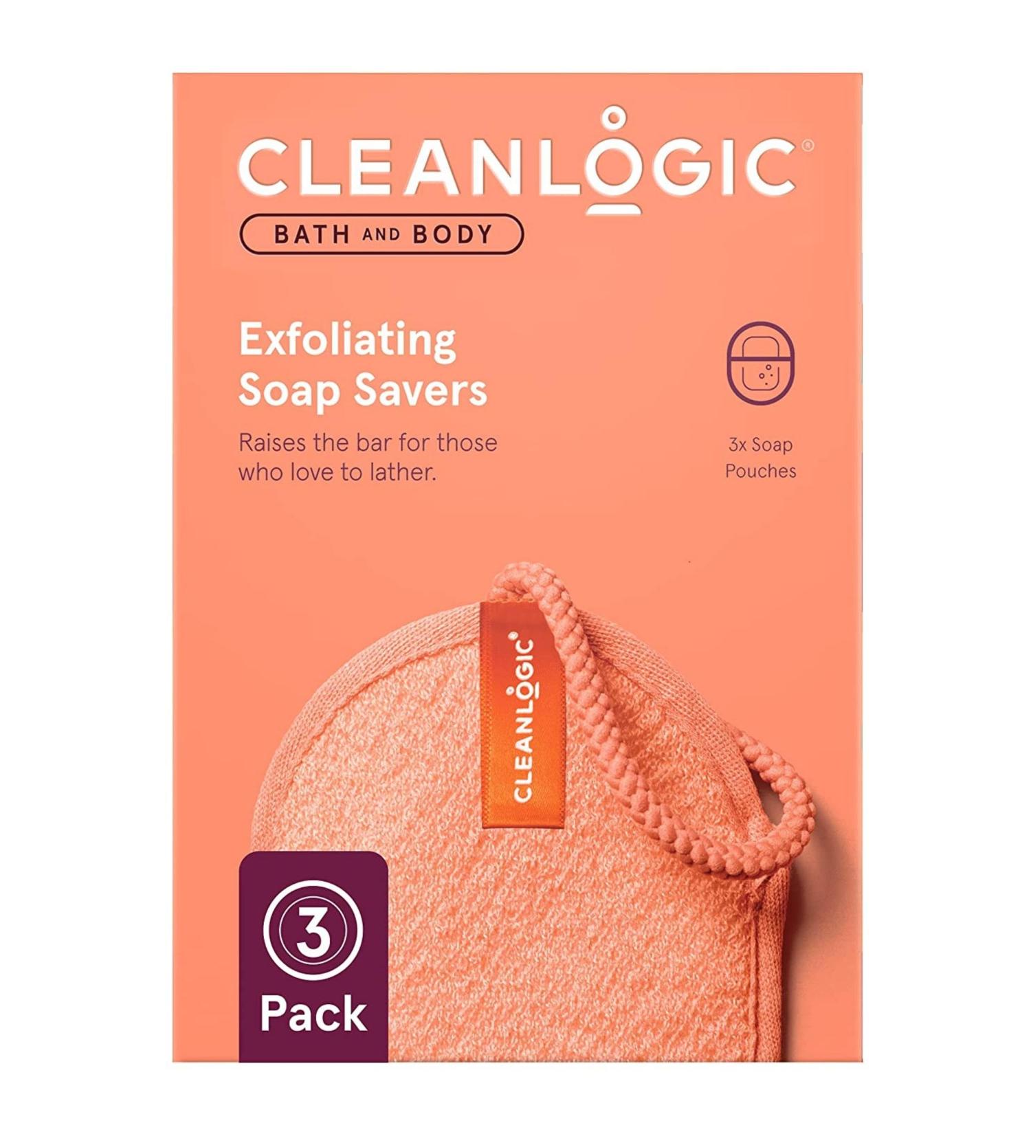 Cleanlogic Bath & Body Exfoliating Soap Saver - 3 Pack Assorted Colors for Daily Skincare Routine - Buy Online on SooperMarket.com