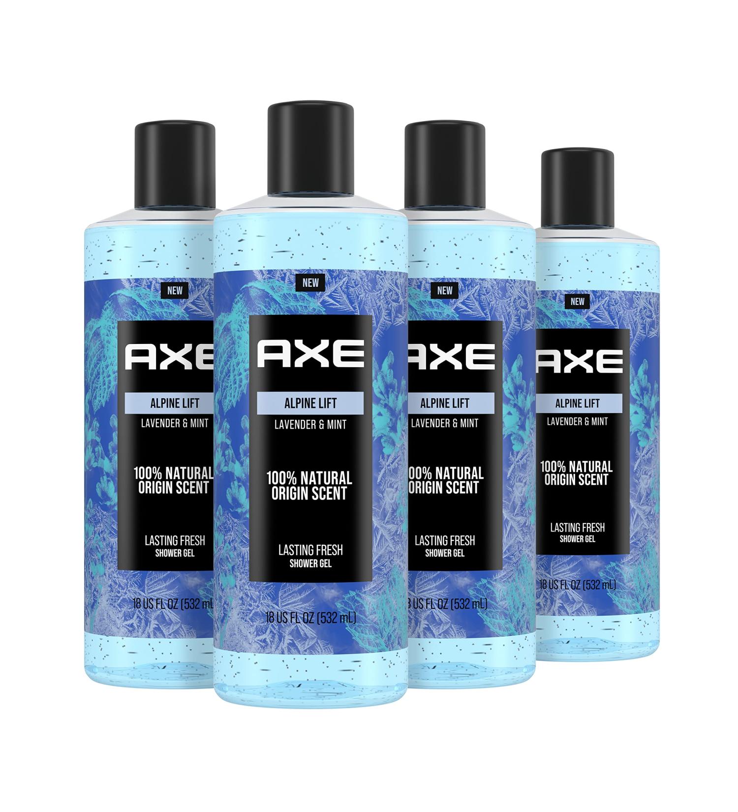 AXE Men's Alpine Lift Body Wash 18 oz - 4 Pack | Plant Based Ingredients, 100% Natural Scent - Buy Online on SooperMarket.com