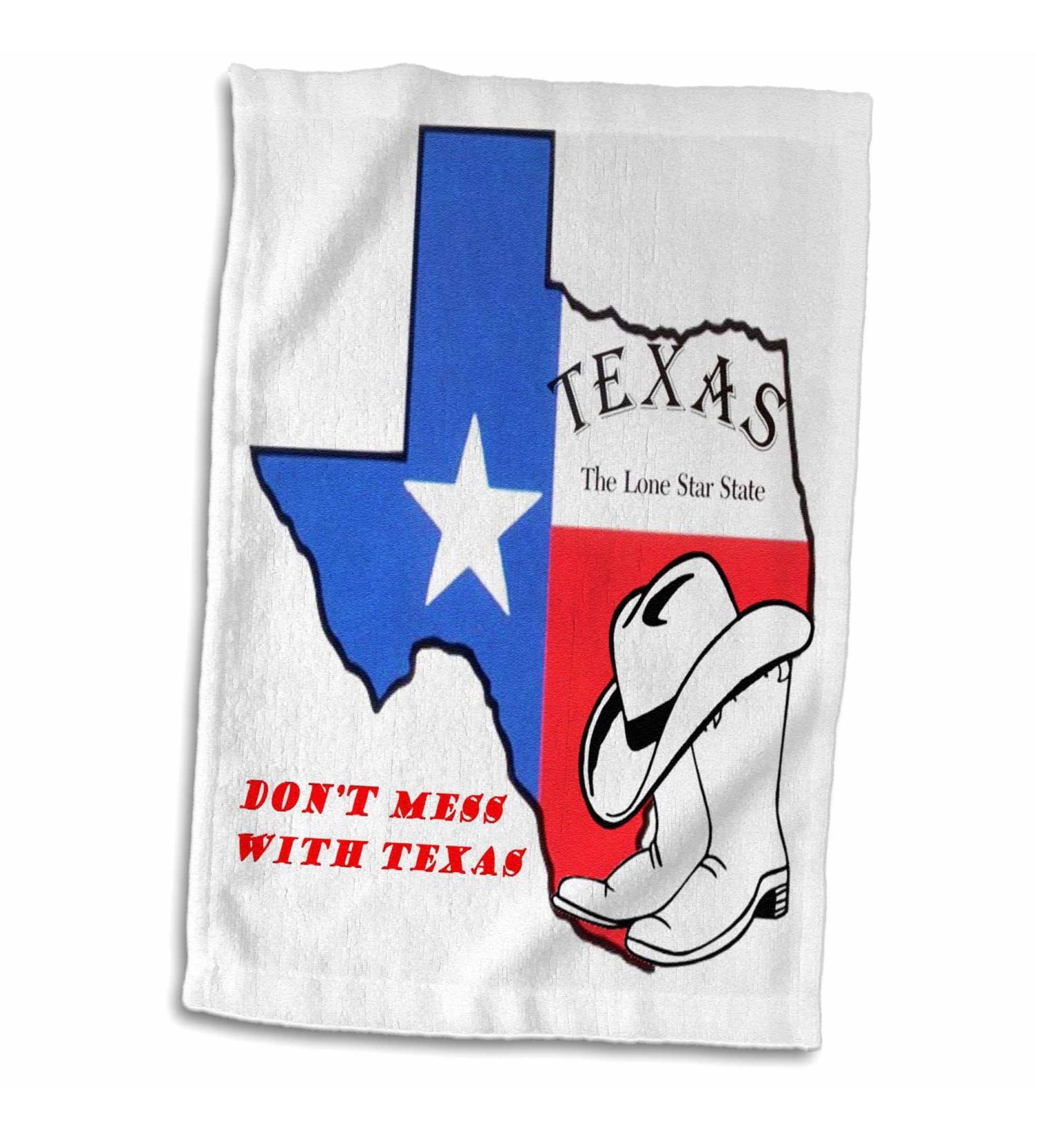 3D Rose Texas Towel - Don't Mess with Texas - 15 x 22 - Buy Online on SooperMarket.com