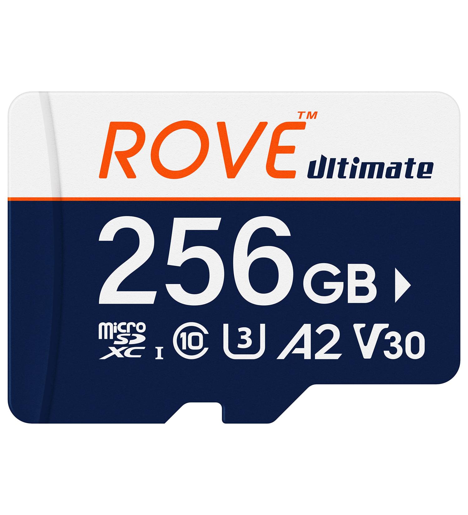 ROVE Ultimate Micro SD Card 256GB Memory Card with USB 3.2 Type C Reader | 170MB/s | C10 U3 V30 for Dash Cam Android Smartphones Tablets Games - Buy Online on SooperMarket.com