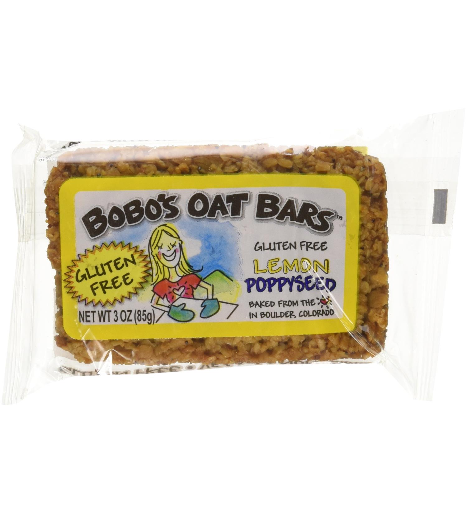 Gluten Free Lemon Poppyseed Oat Bars - 3 oz Pack of 12 | Healthy Snack - Buy Online on SooperMarket.com