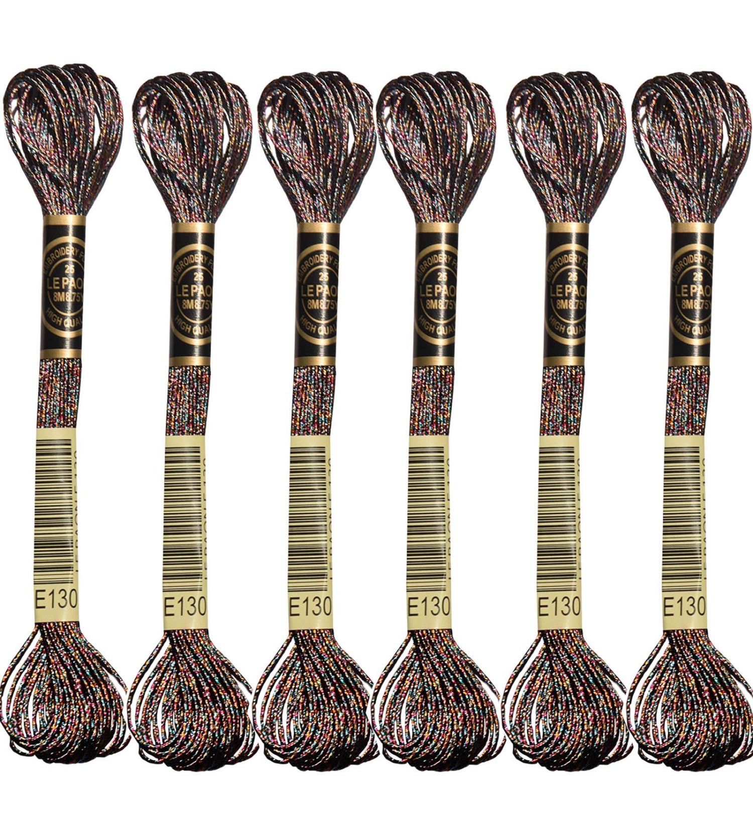 Embroidery Floss Metallic Embroidery Thread Gemstones -E130(6-Pack) E130-6pcs