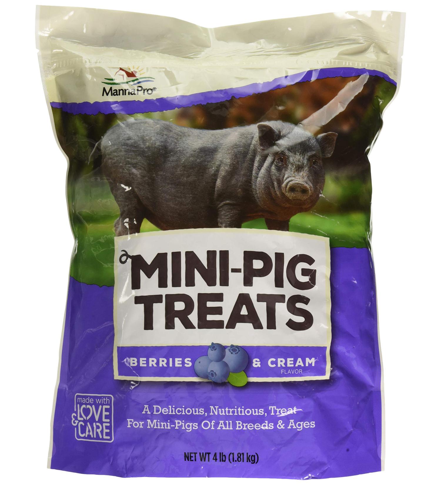 Manna Pro Mini-Pig Treats | Berries & Cream Flavor | 4 lb - Premium Snack for Mini Pigs - Buy Online on SooperMarket.com