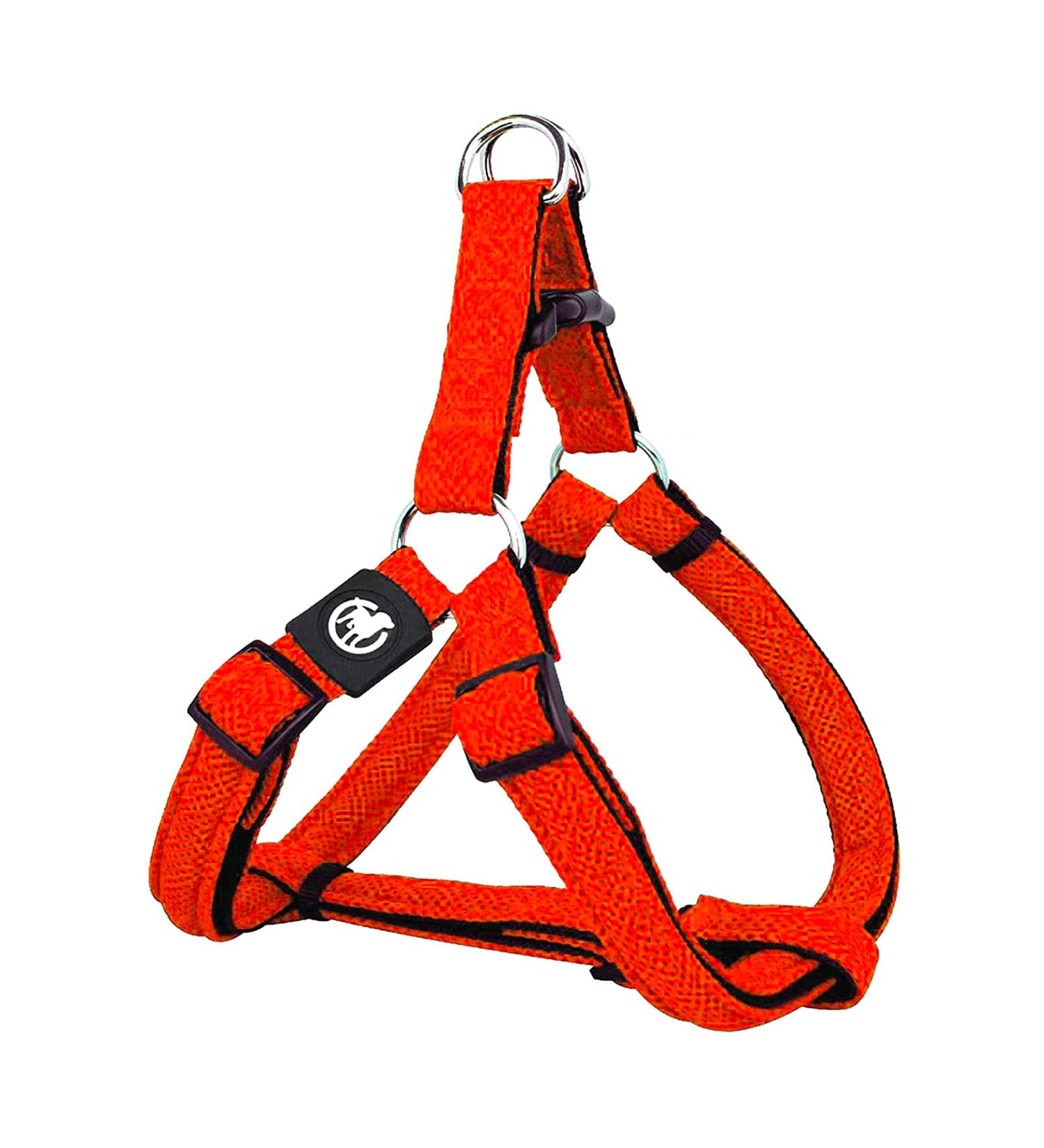 DDOXX Air Mesh Step-In Dog Harness - Adjustable XS Puppy Harness for All Sizes | Comfortable & Breathable (Orange 1.5 x 32-44 cm) - Buy Online on SooperMarket.com